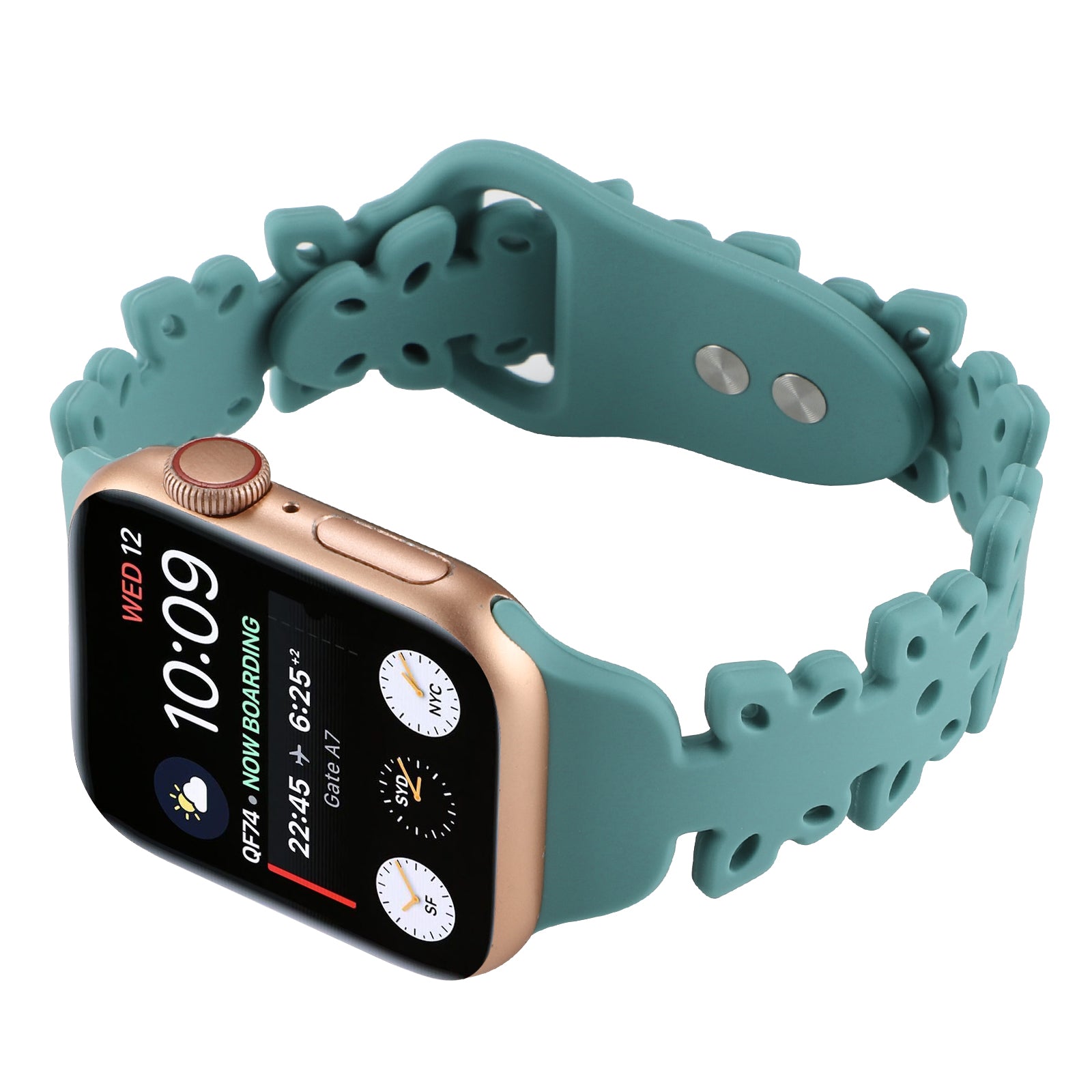 For Apple Watch Series 9 8 7 41mm 6 5 4 SE (2022) SE (2023) SE 40mm 3 2 1 38mm Hollow Watchband Butterfly Shape Silicone Strap