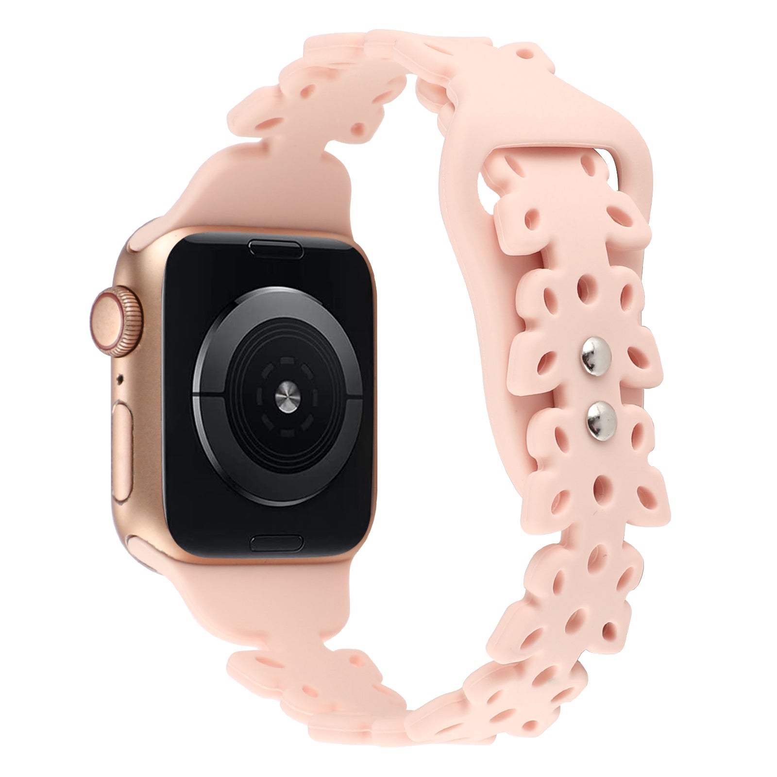 For Apple Watch Series 9 8 7 41mm 6 5 4 SE (2022) SE (2023) SE 40mm 3 2 1 38mm Hollow Watchband Butterfly Shape Silicone Strap