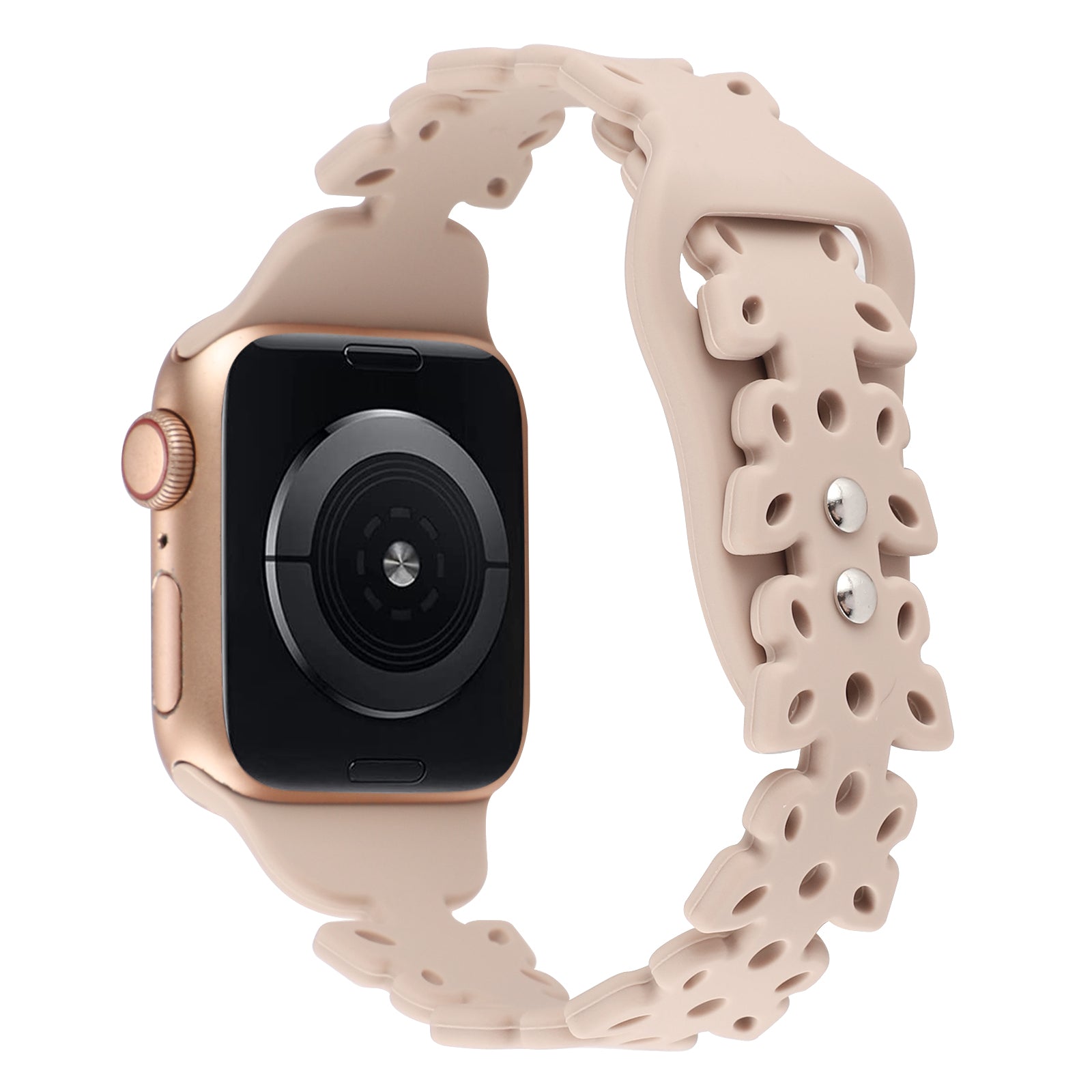 For Apple Watch Series 9 8 7 41mm 6 5 4 SE (2022) SE (2023) SE 40mm 3 2 1 38mm Hollow Watchband Butterfly Shape Silicone Strap