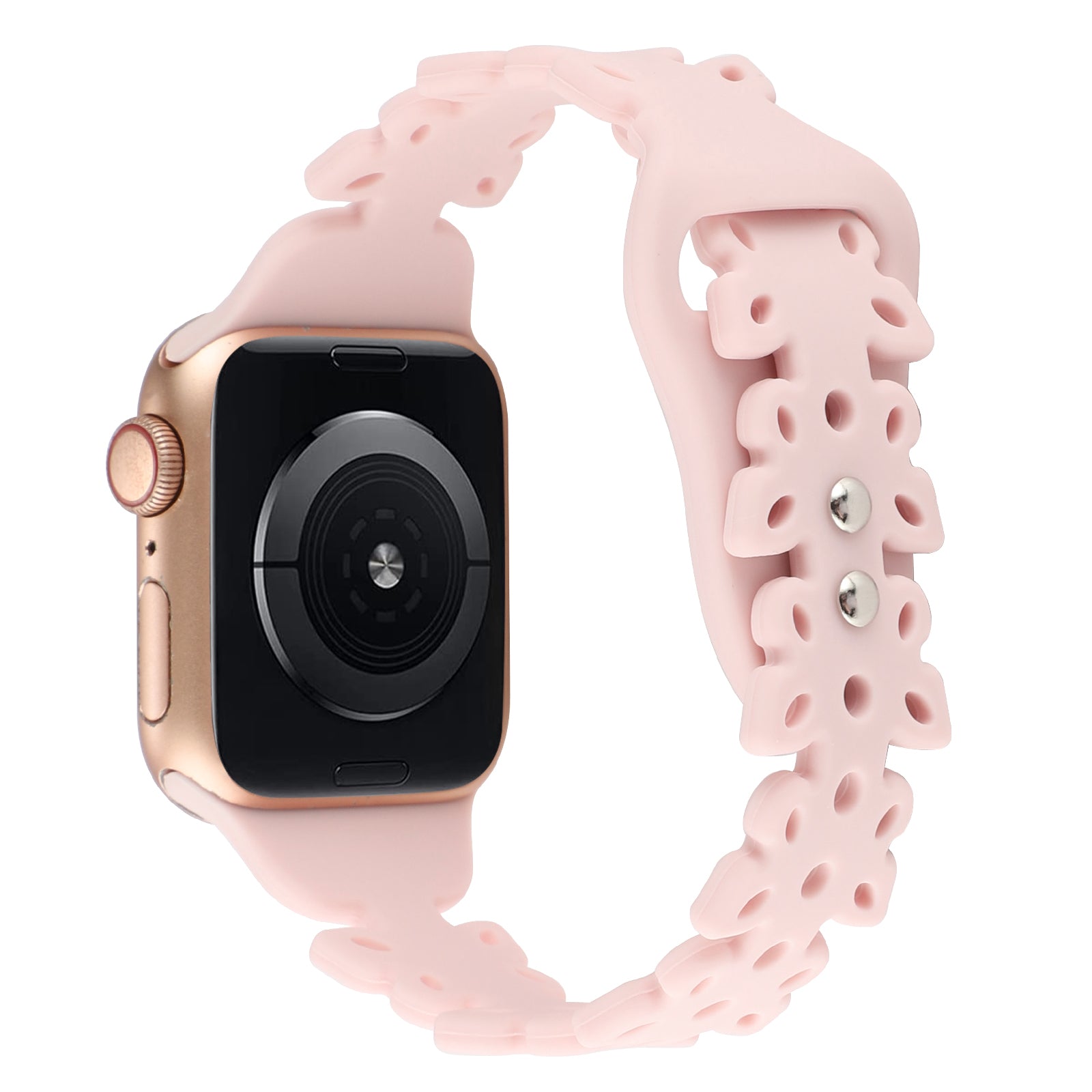 For Apple Watch Series 9 8 7 41mm 6 5 4 SE (2022) SE (2023) SE 40mm 3 2 1 38mm Hollow Watchband Butterfly Shape Silicone Strap