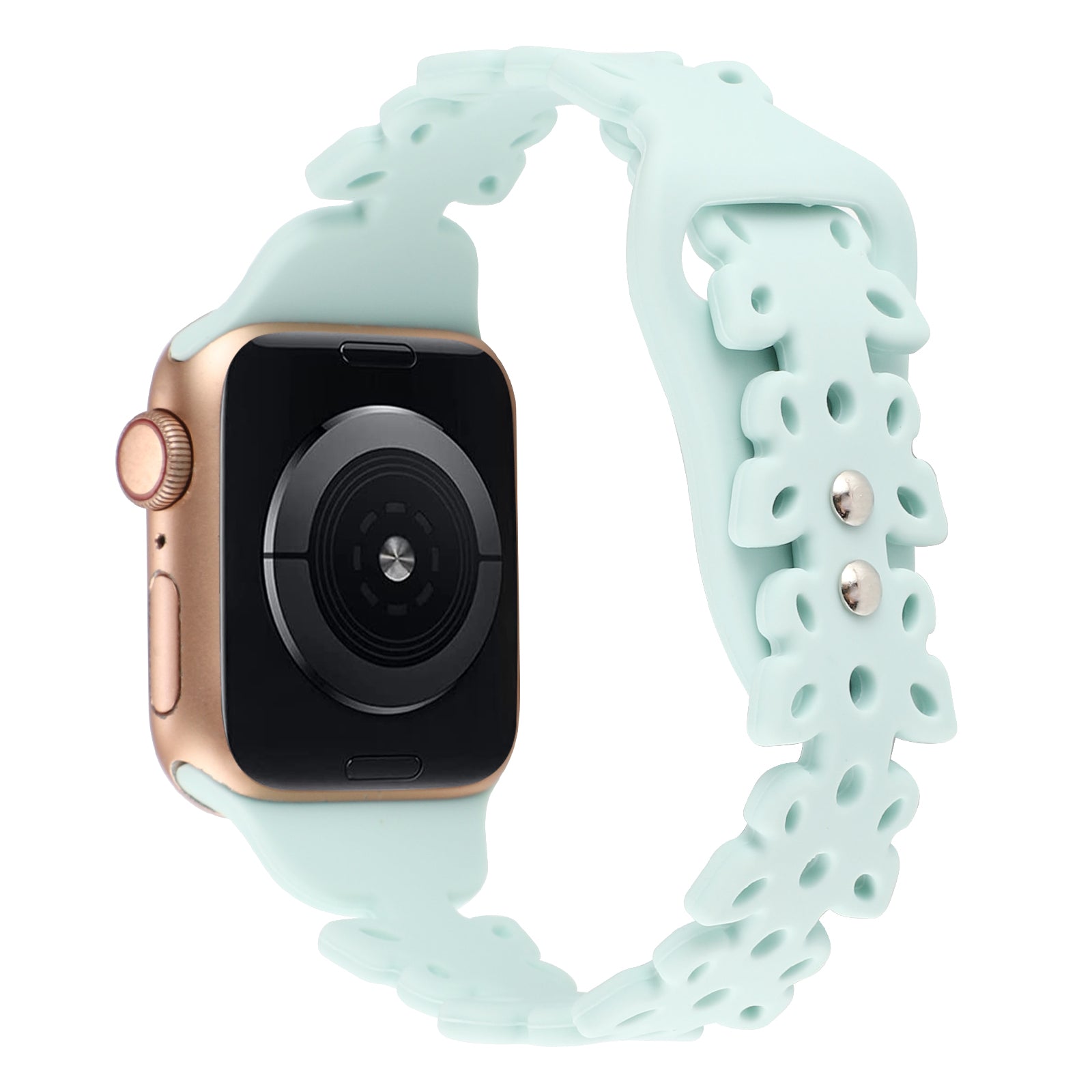 For Apple Watch Series 9 8 7 41mm 6 5 4 SE (2022) SE (2023) SE 40mm 3 2 1 38mm Hollow Watchband Butterfly Shape Silicone Strap