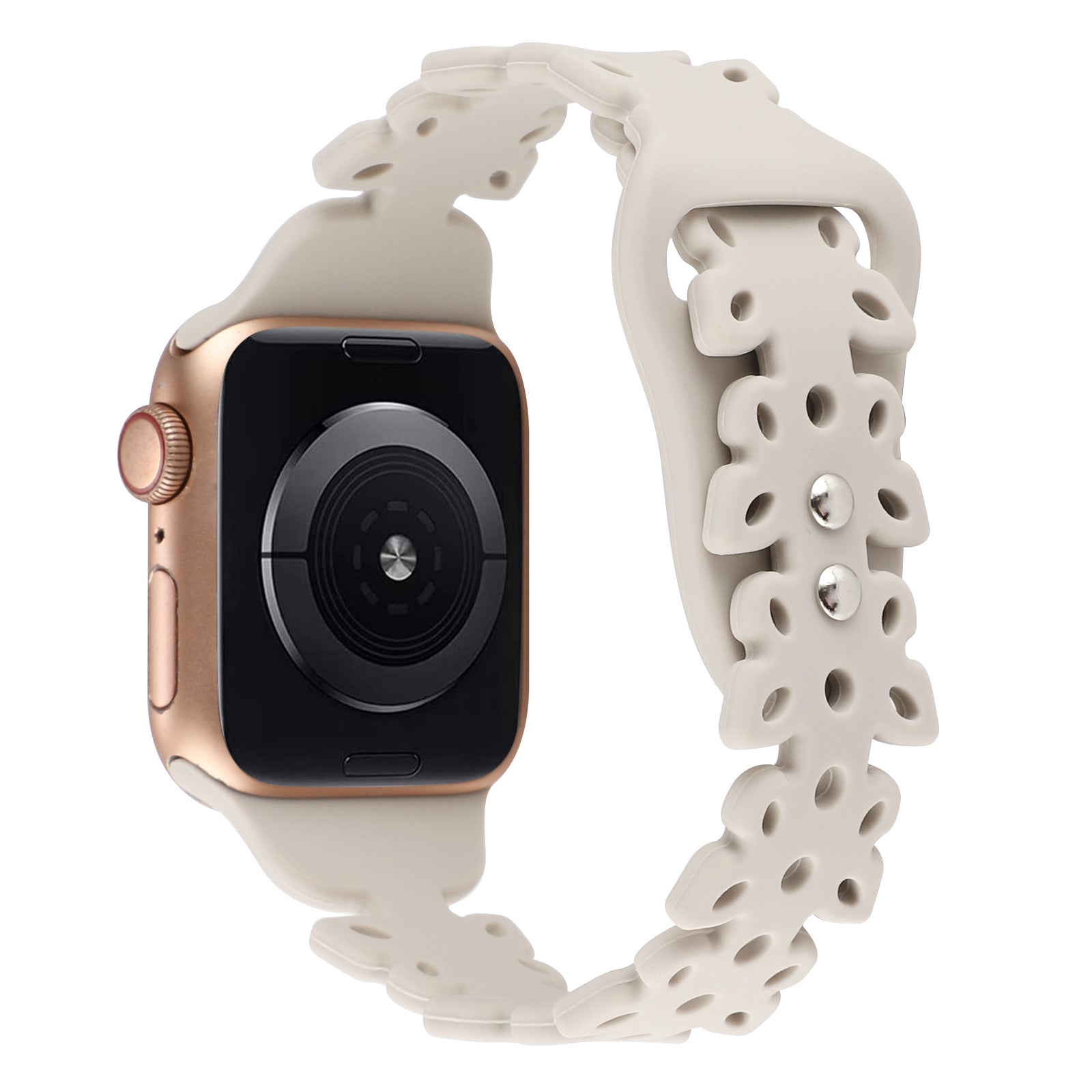 For Apple Watch Series 9 8 7 41mm 6 5 4 SE (2022) SE (2023) SE 40mm 3 2 1 38mm Hollow Watchband Butterfly Shape Silicone Strap