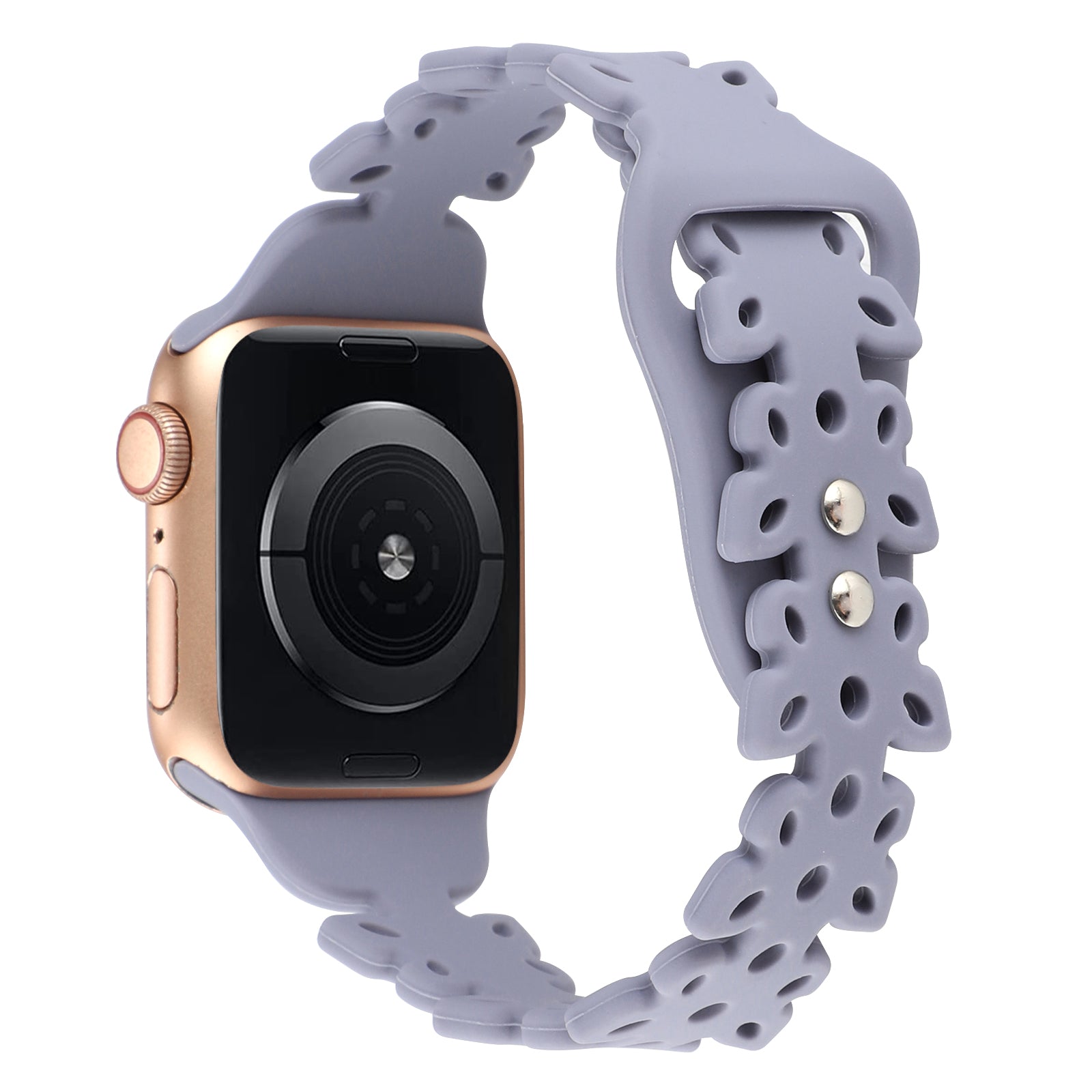 For Apple Watch Series 9 8 7 41mm 6 5 4 SE (2022) SE (2023) SE 40mm 3 2 1 38mm Hollow Watchband Butterfly Shape Silicone Strap