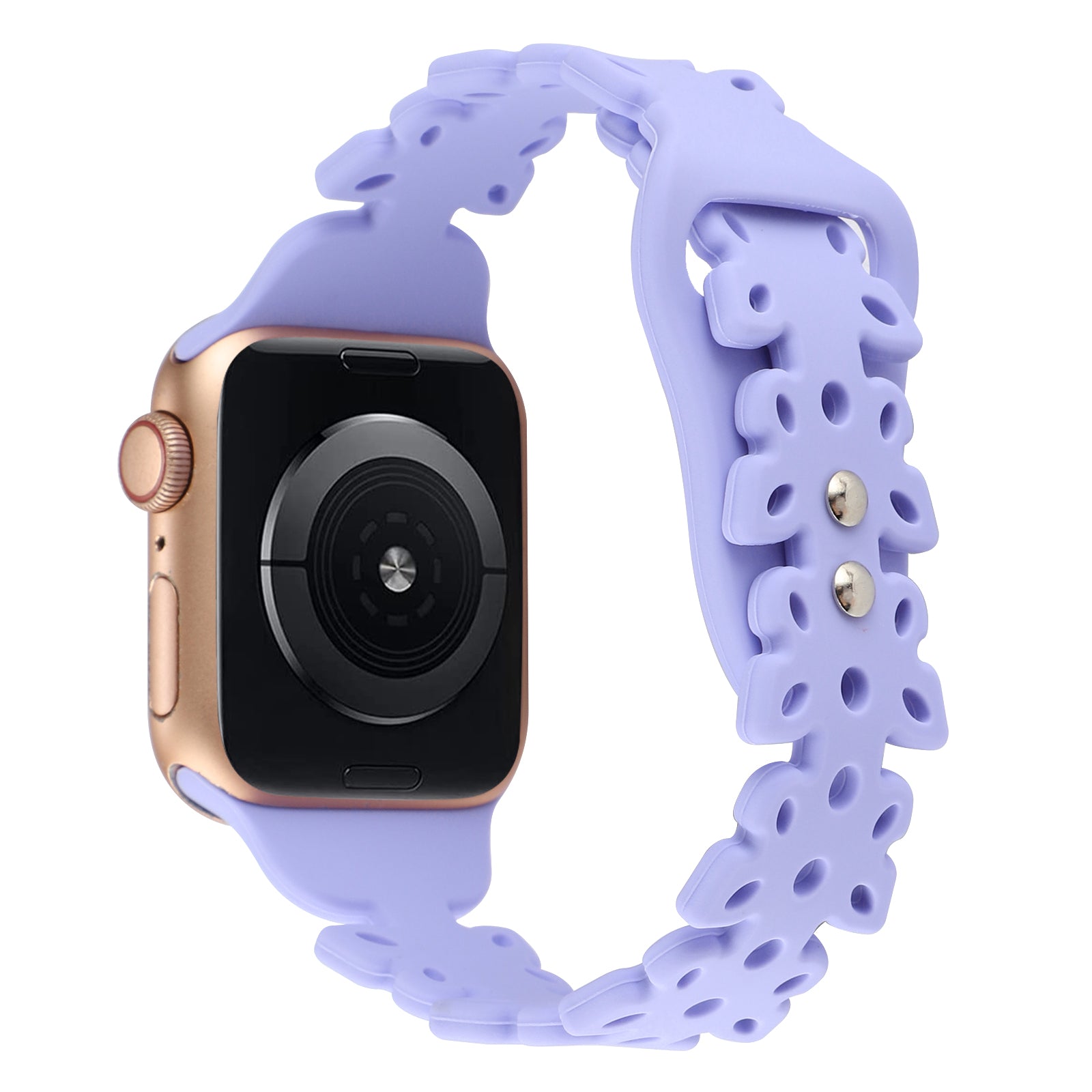 For Apple Watch Series 9 8 7 41mm 6 5 4 SE (2022) SE (2023) SE 40mm 3 2 1 38mm Hollow Watchband Butterfly Shape Silicone Strap