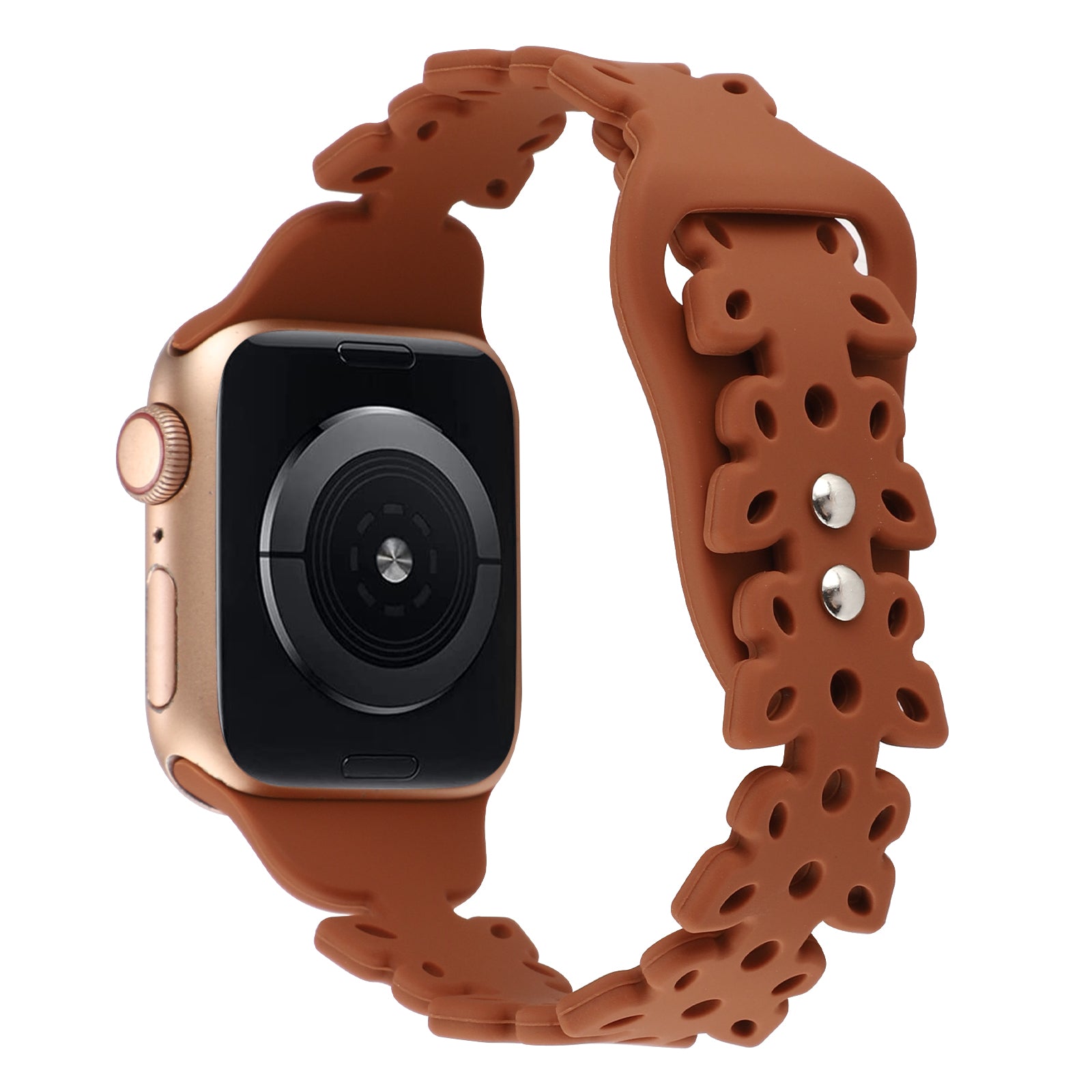 For Apple Watch Series 9 8 7 41mm 6 5 4 SE (2022) SE (2023) SE 40mm 3 2 1 38mm Hollow Watchband Butterfly Shape Silicone Strap