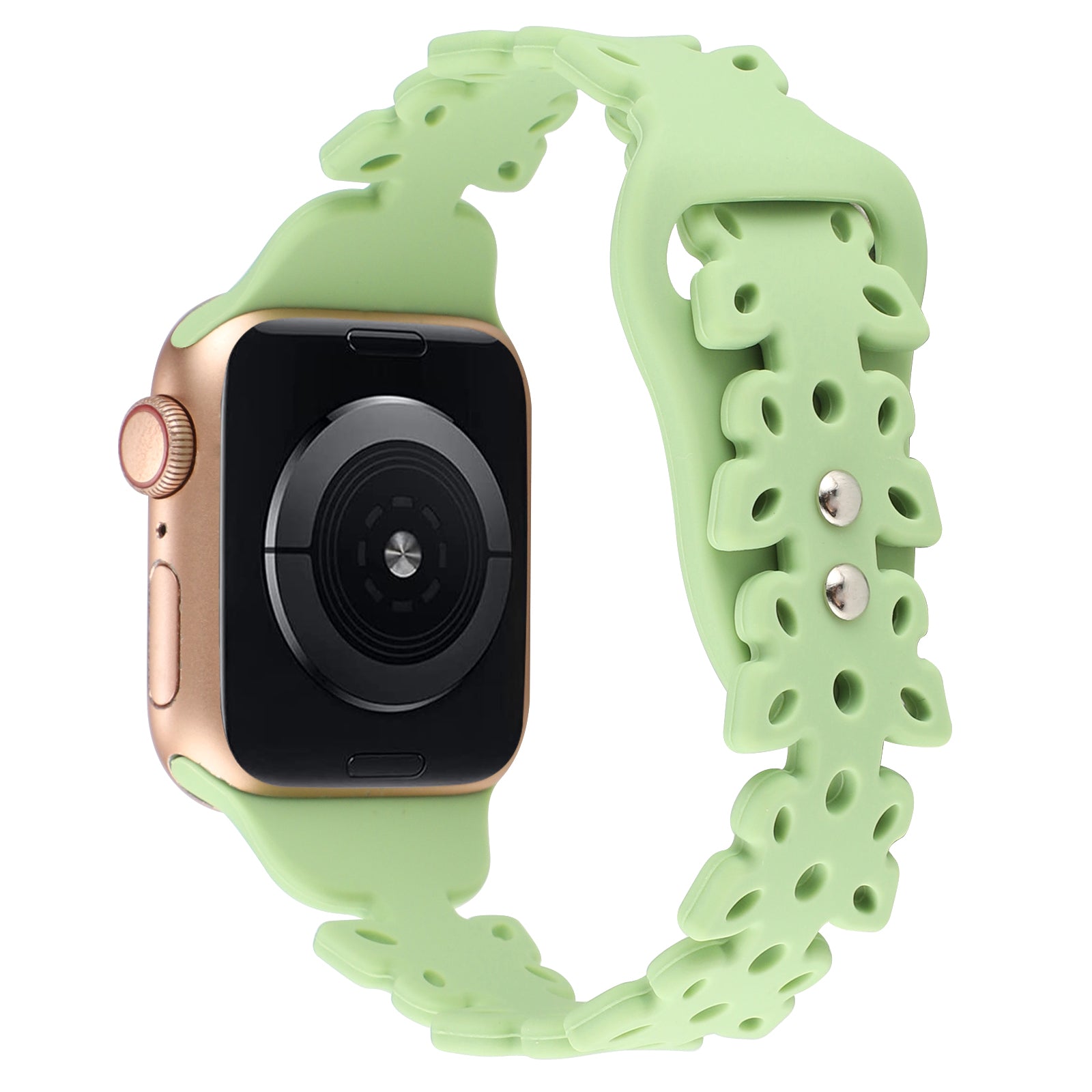 For Apple Watch Series 9 8 7 41mm 6 5 4 SE (2022) SE (2023) SE 40mm 3 2 1 38mm Hollow Watchband Butterfly Shape Silicone Strap