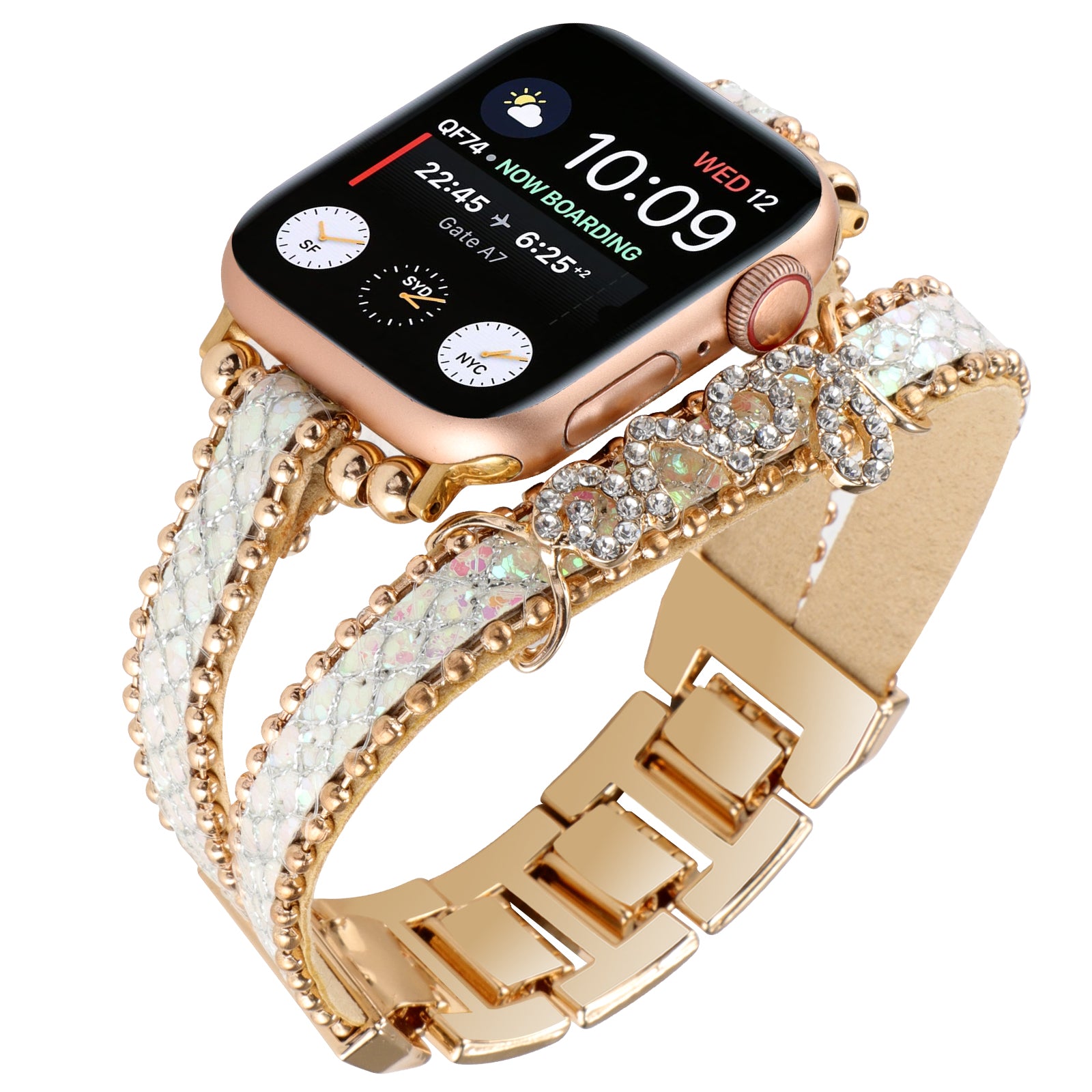 Watch Band for Apple Watch Ultra Ultra 2 49mm Series 9 8 7 45mm Series 6 5 4 SE SE (2022) SE (2023) 44mm Series 3 2 1 42mm Metal Chain+Leather Strap Bracelet