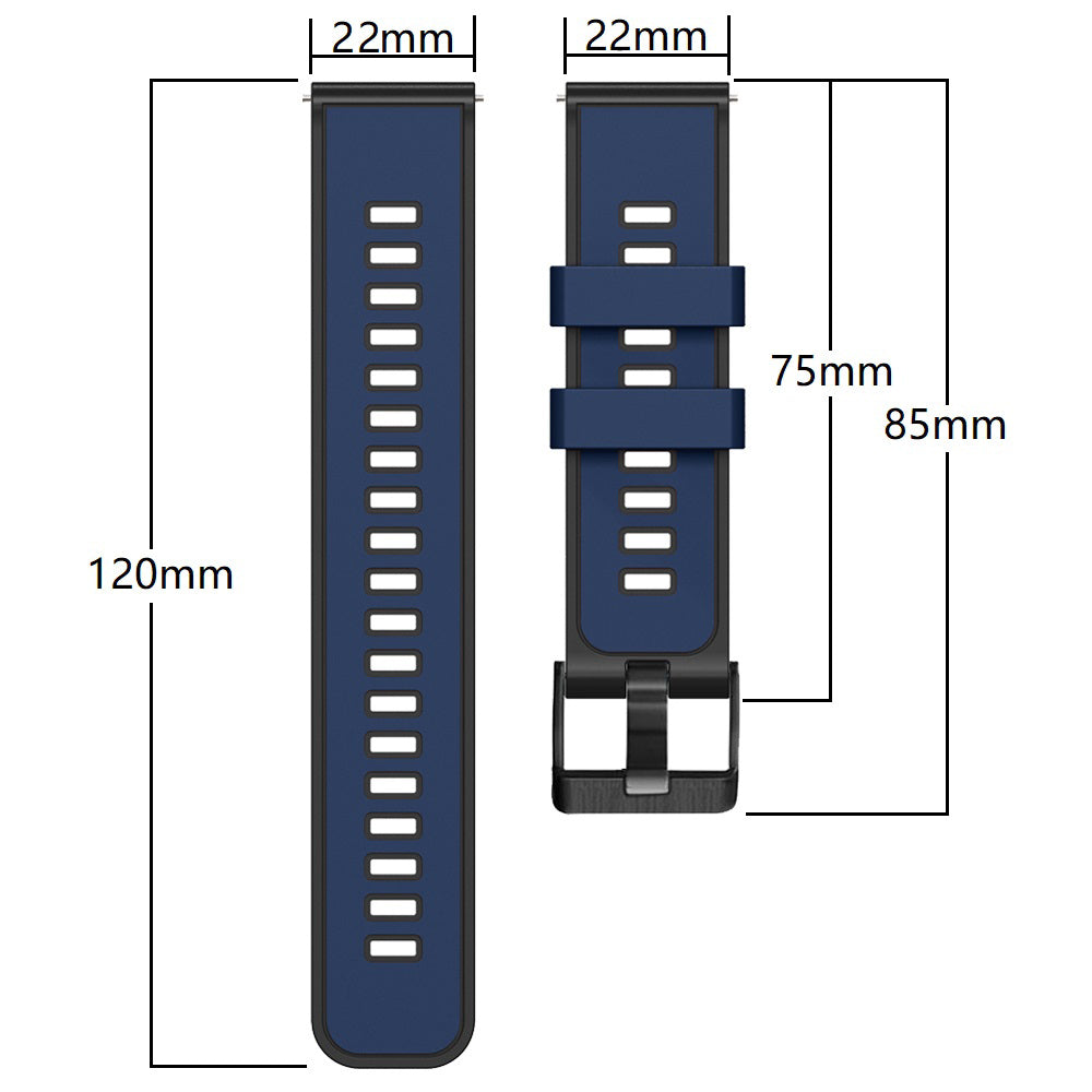 For Huawei Watch Buds GT 3 SE GT 3 Pro 46mm Silicone Watchband 22mm Dual Color Watch Strap