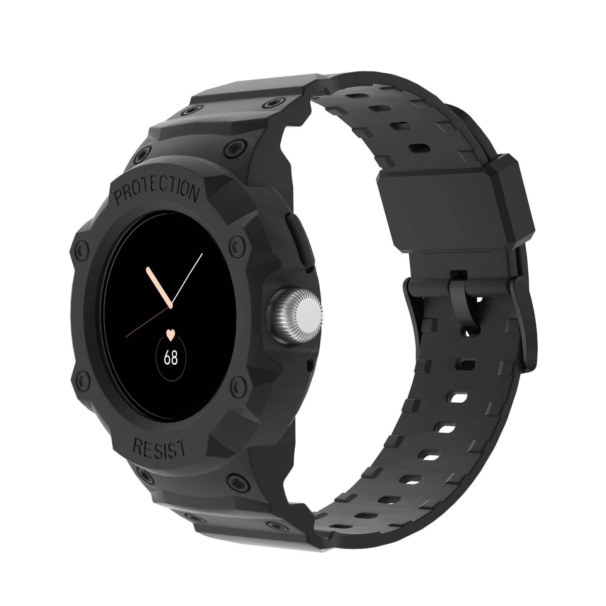 For Google Pixel Watch 2 Pixel Watch Integrated Design Soft TPU Replacement Watch Strap with Watch Case