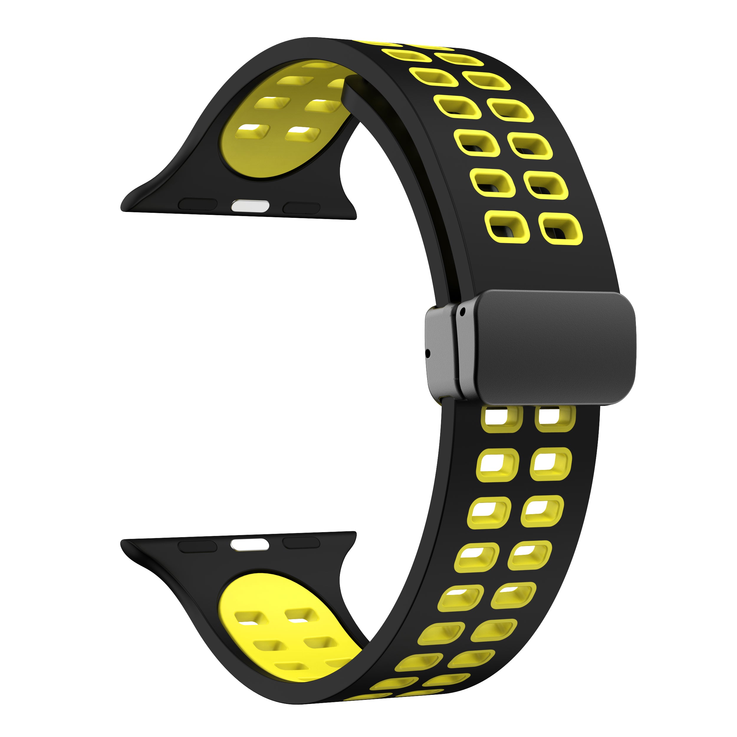 For Apple Watch Series 9 8 7 41mm 6 5 4 SE (2023) SE (2022) SE 40mm 3 2 1 38mm Magnetic Band Dual Color Silicone Watch Strap