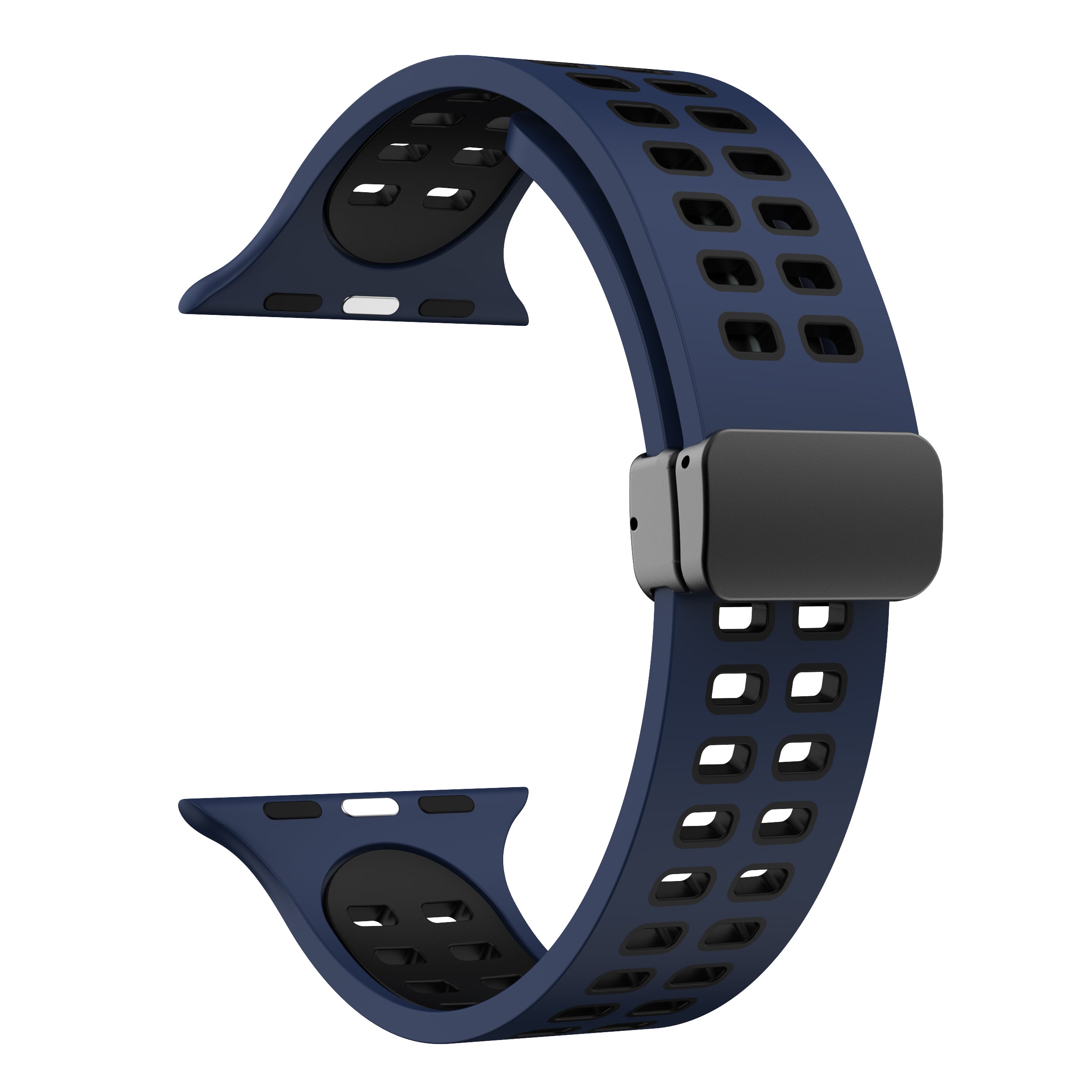 For Apple Watch Series 9 8 7 41mm 6 5 4 SE (2023) SE (2022) SE 40mm 3 2 1 38mm Magnetic Band Dual Color Silicone Watch Strap