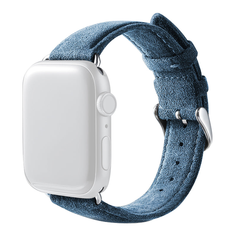 For Apple Watch 9 8 7 41mm 6 SE SE (2022) SE (2023) 5 4 40mm 3 2 1 38mm Watch Strap Suede Leather Wrist Band