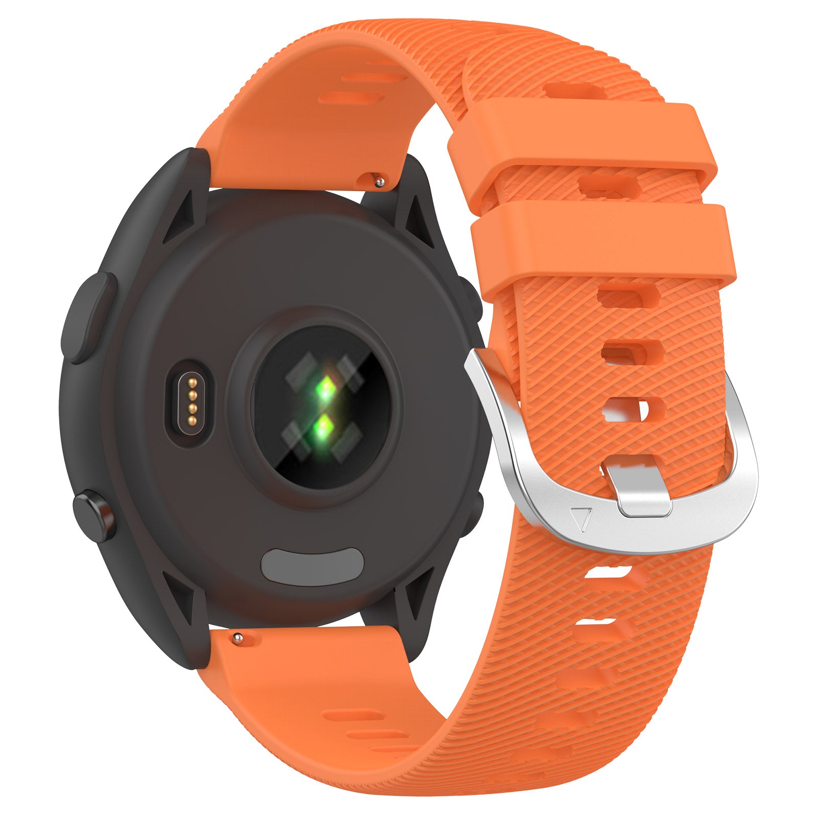 For Garmin Forerunner 265 Silicone Watch Band 22mm Cross Stripe Soft Sport Replacement Watch Strap