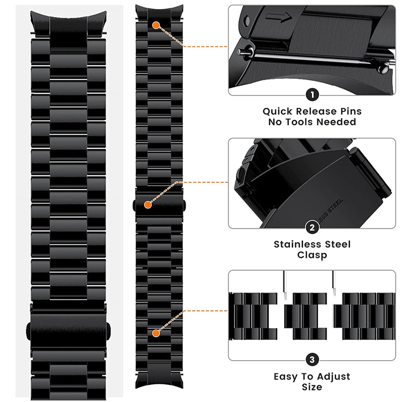 For Samsung Galaxy Watch6 40mm 44mm Watch6 Classic 43mm 47mm Watch 5 40mm 44mm Watch4 40mm 44mm 46mm Strap Metal Watch Band