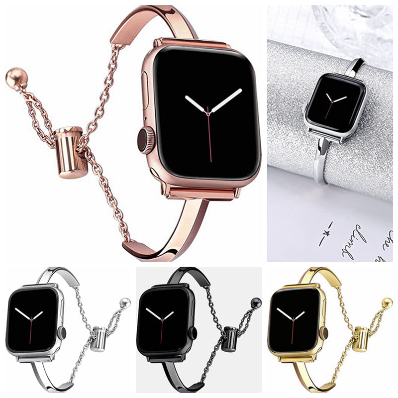 For Apple Watch 9 8 7 41mm 6 SE SE (2022) SE (2023) 5 4 40mm 3 2 1 38mm Metal T-shape Bracelet Watch Band