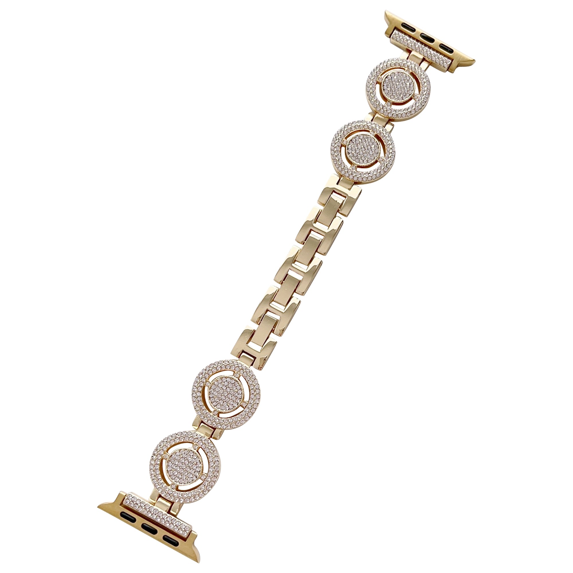 For Apple Watch Series 9 8 7 41mm 6 5 4 SE SE (2022) SE (2023) 40mm 3 2 1 38mm Rhinestone Strap Metal Watch Band