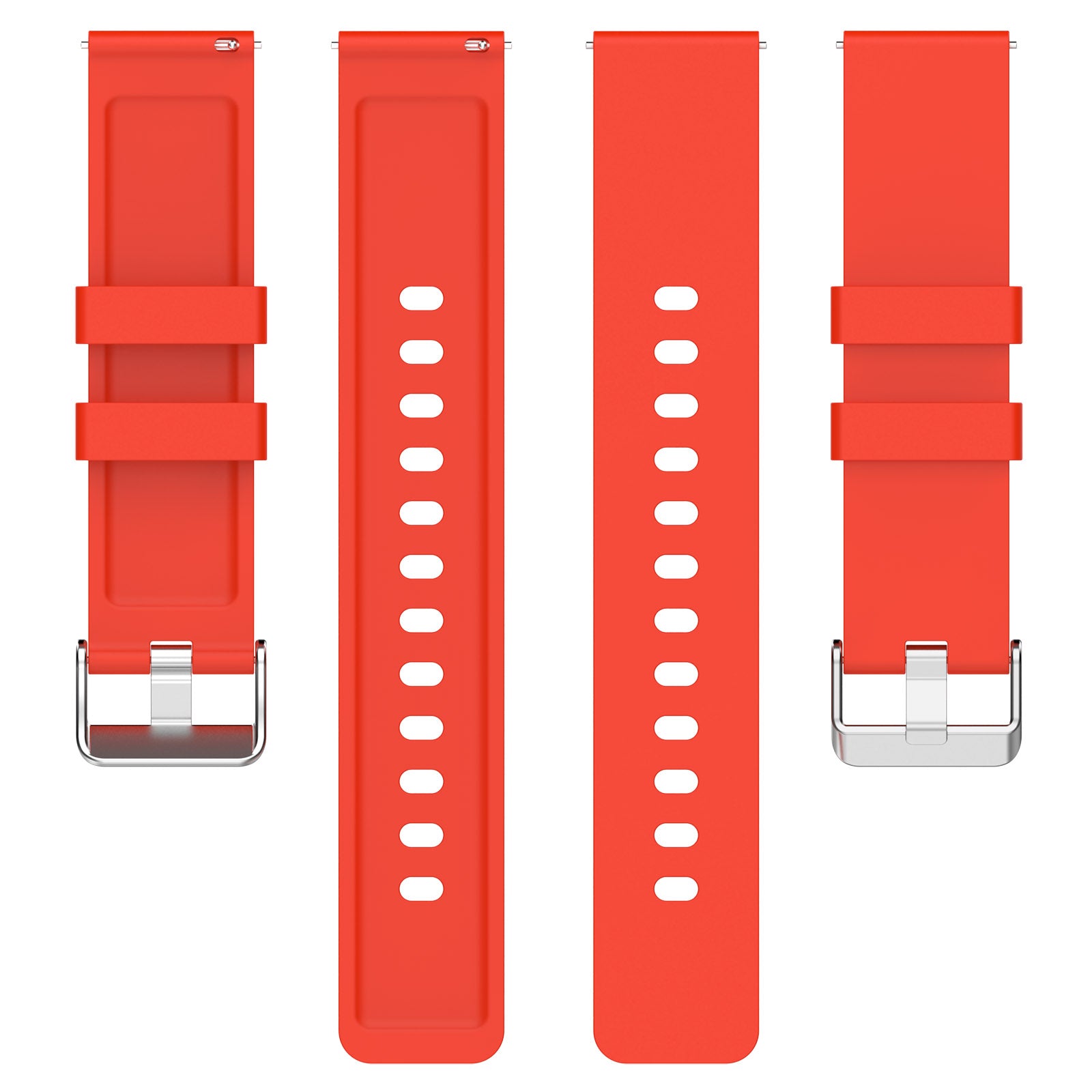 Silicone Watch Band for Garmin Venu Venu 2 Plus Venu Sq Venu Sq 2 20mm Watch Strap with Silver Stainless Steel Buckle
