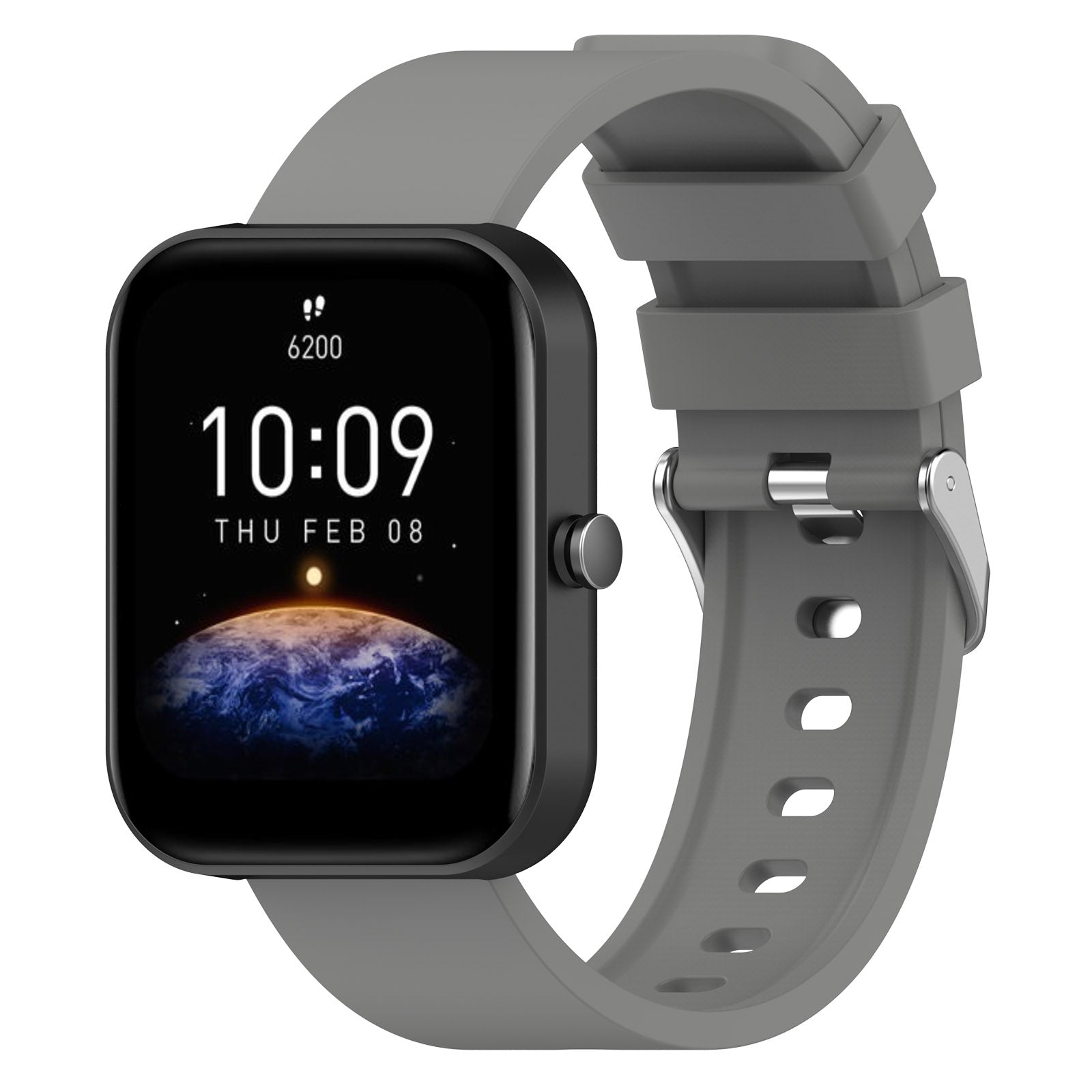 Silicone Watch Band for Garmin Venu Venu 2 Plus Venu Sq Venu Sq 2 20mm Watch Strap with Silver Stainless Steel Buckle