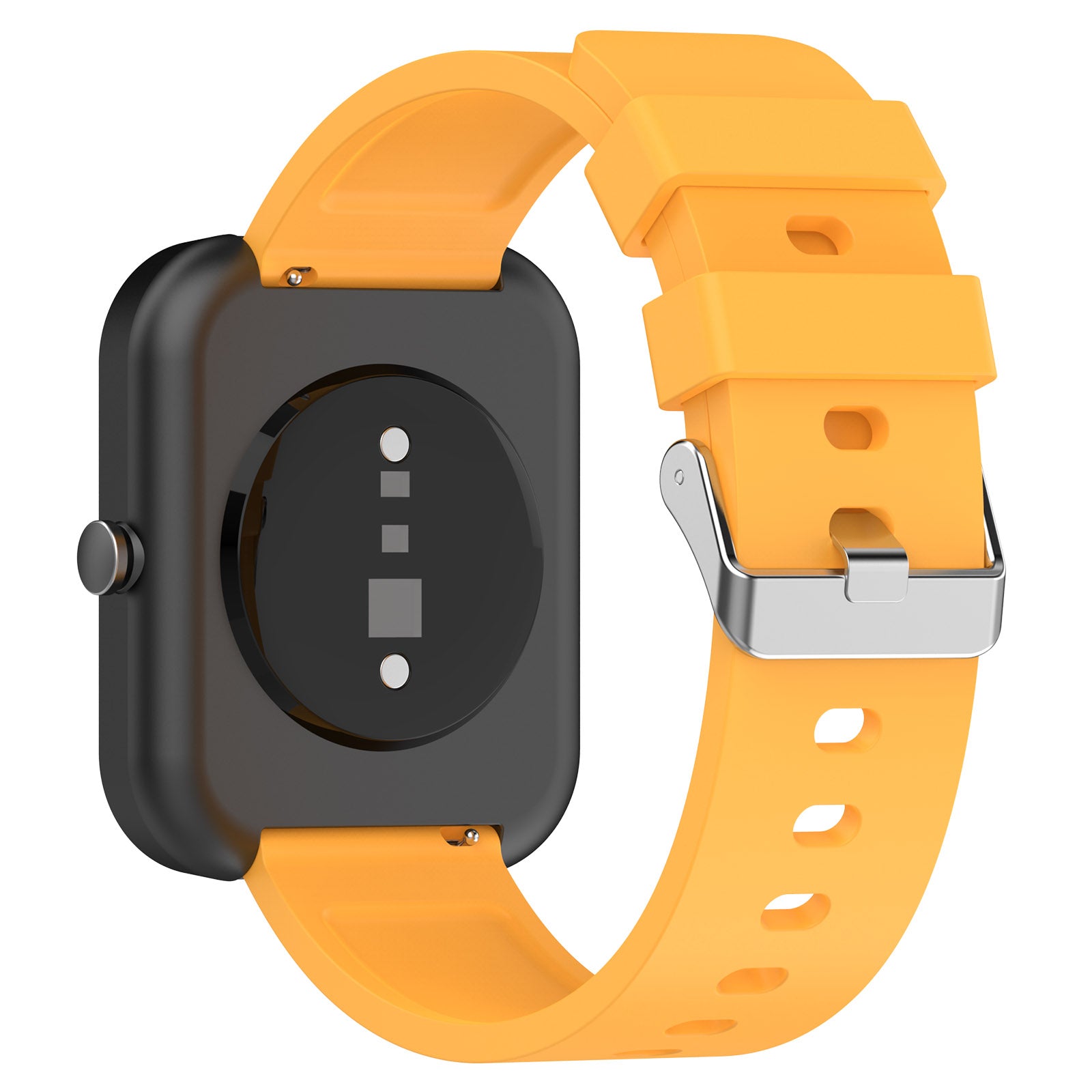 Silicone Watch Band for Garmin Venu Venu 2 Plus Venu Sq Venu Sq 2 20mm Watch Strap with Silver Stainless Steel Buckle