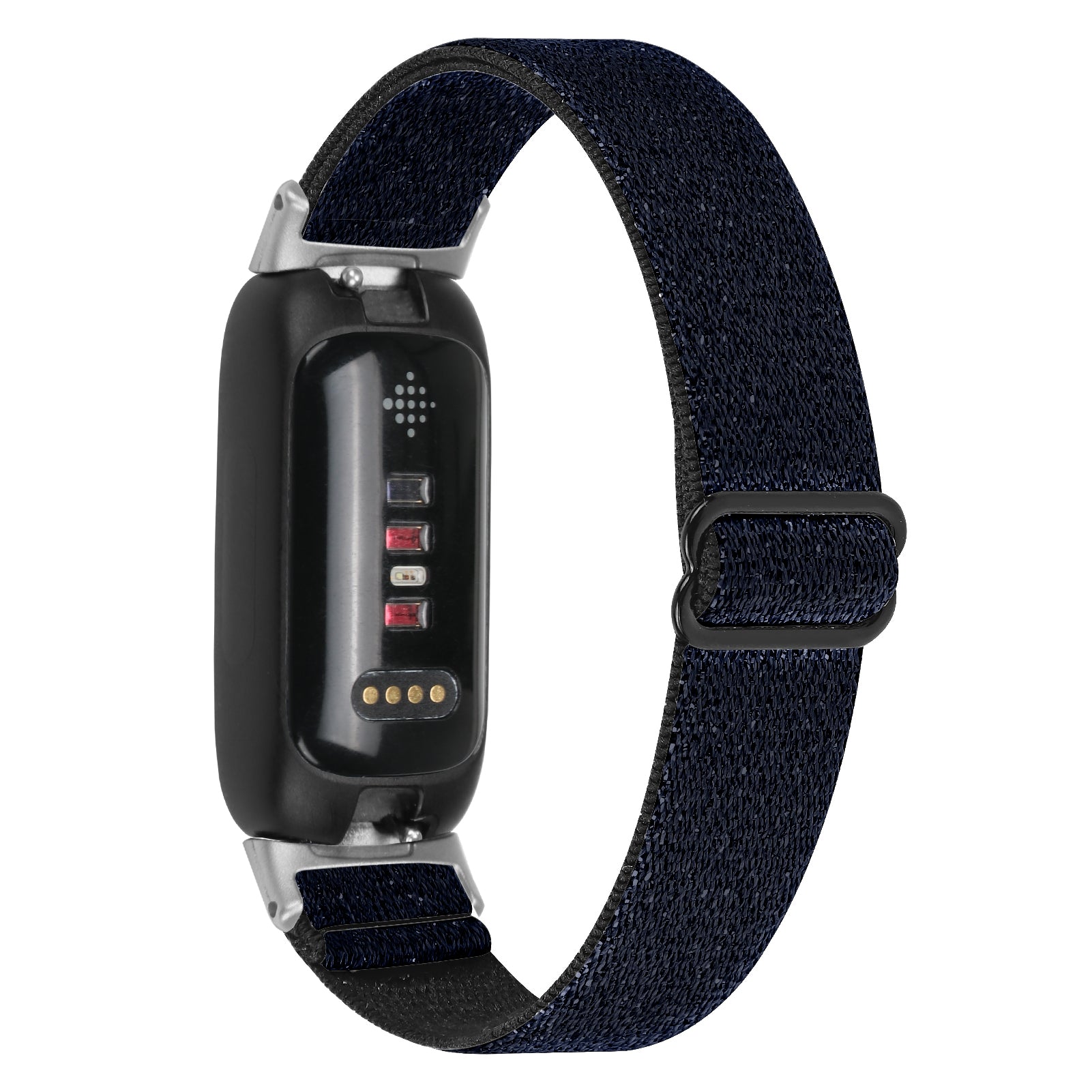 For Fitbit Inspire 3 Adjustable Elastic Nylon Braided Watch Band Replacement Strap with Silver Connector