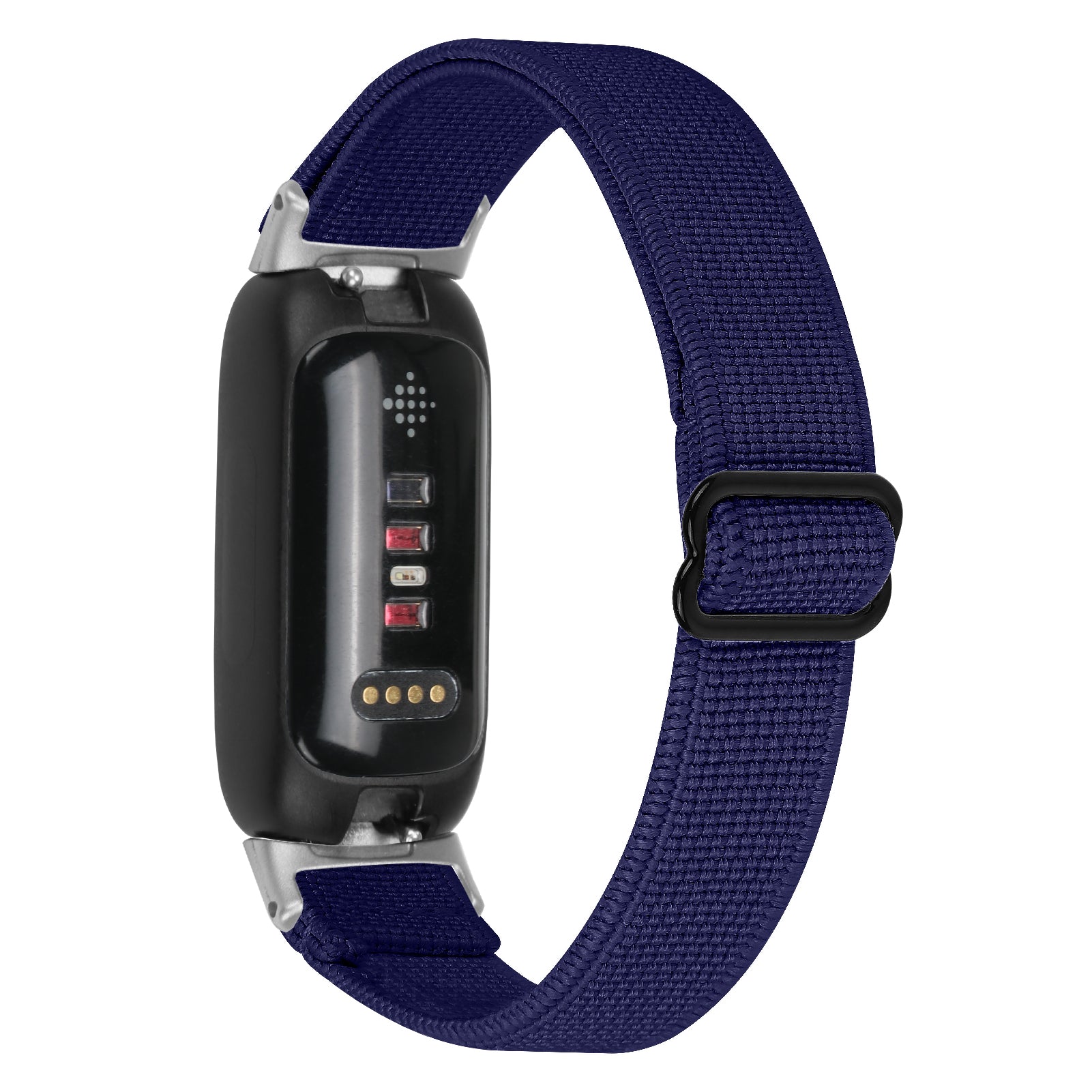 For Fitbit Inspire 3 Adjustable Elastic Nylon Braided Watch Band Replacement Strap with Silver Connector