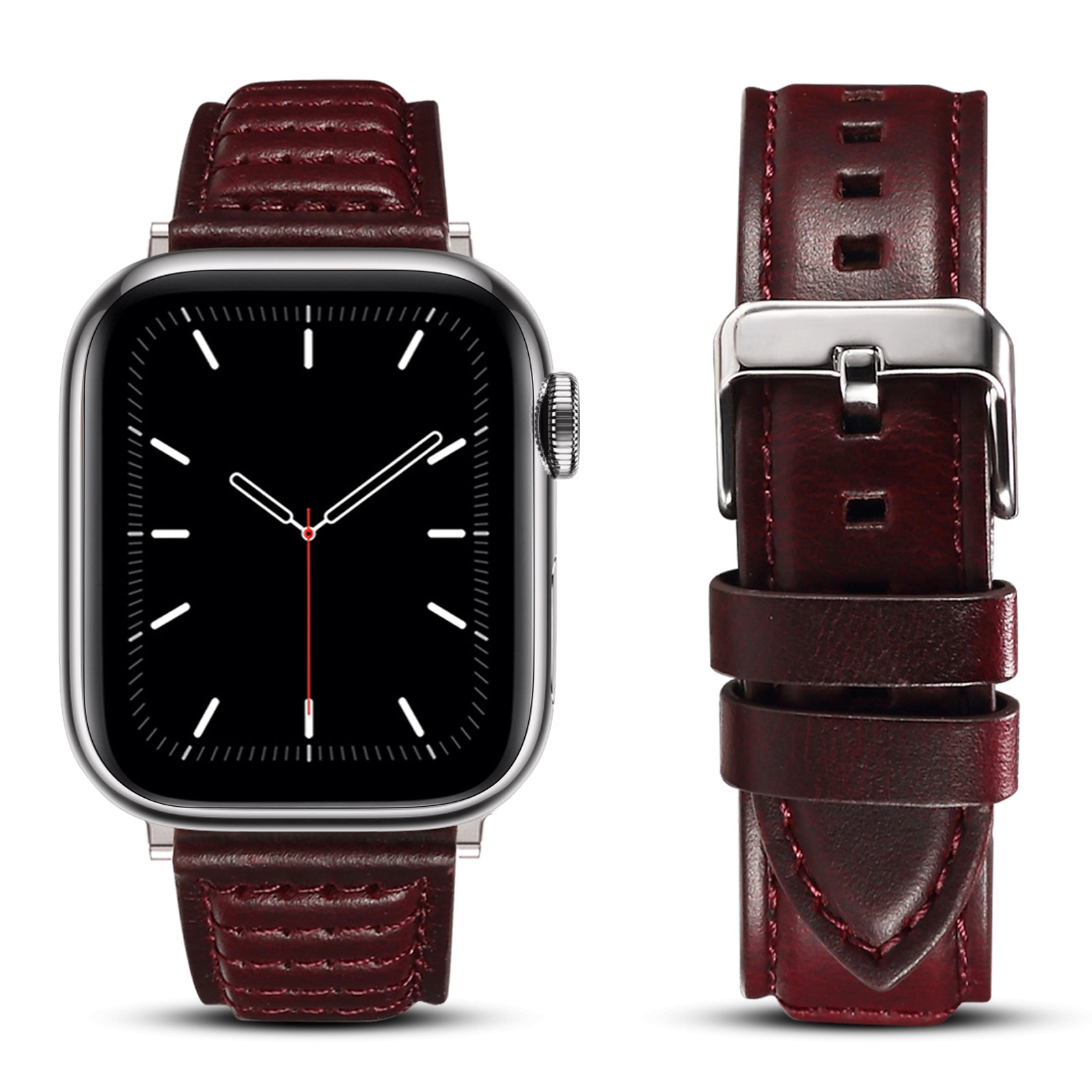 For Apple Watch Series 9 8 7 41mm 6 5 4 SE SE (2022) SE (2023) 40mm 3 2 1 38mm Watch Strap Waxy Cowhide Leather Watchband