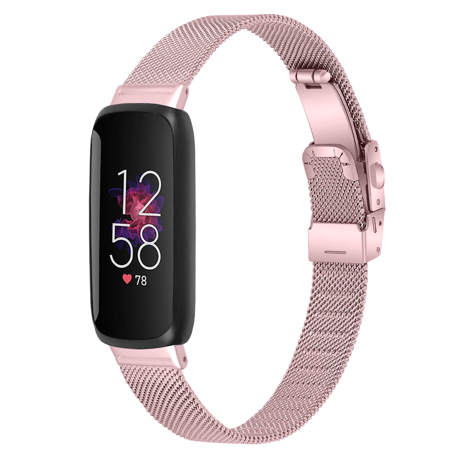 For Fitbit Inspire 3 Stainless Steel Milanese Replacement Strap Adjustable Watch Band with Buckle