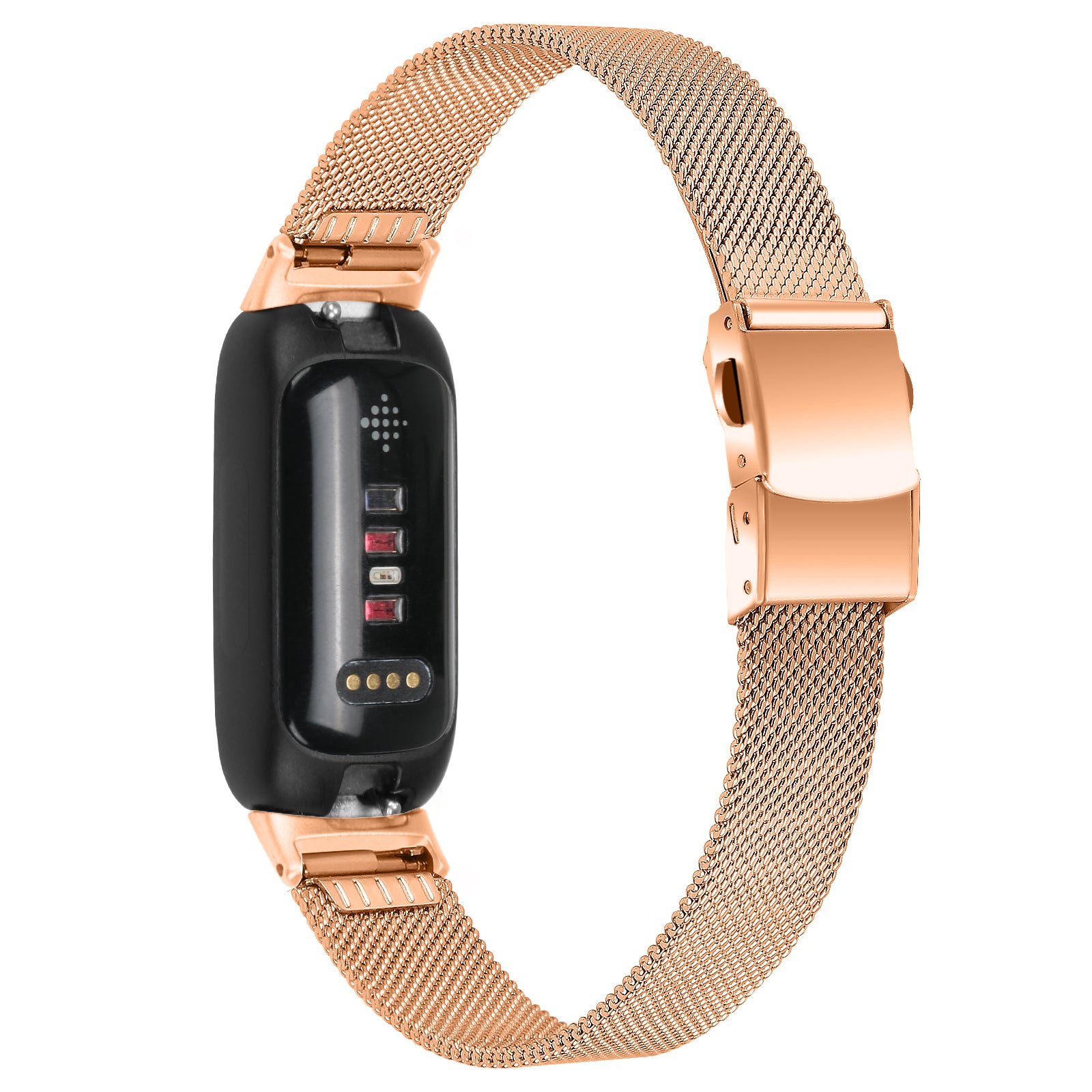 For Fitbit Inspire 3 Stainless Steel Milanese Replacement Strap Adjustable Watch Band with Buckle