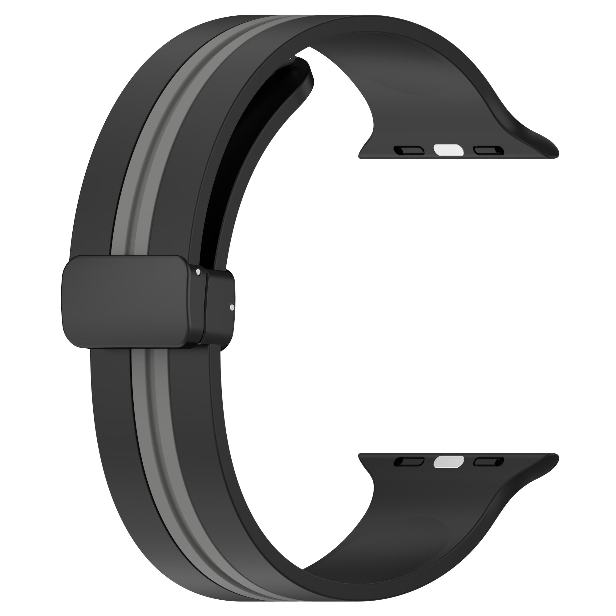 For Apple Watch Series 9 8 7 41mm 6 5 4 SE SE (2022) SE (2023) 40mm 3 2 1 38mm Bi-color Silicone Strap Magnetic Buckle Wrist Band