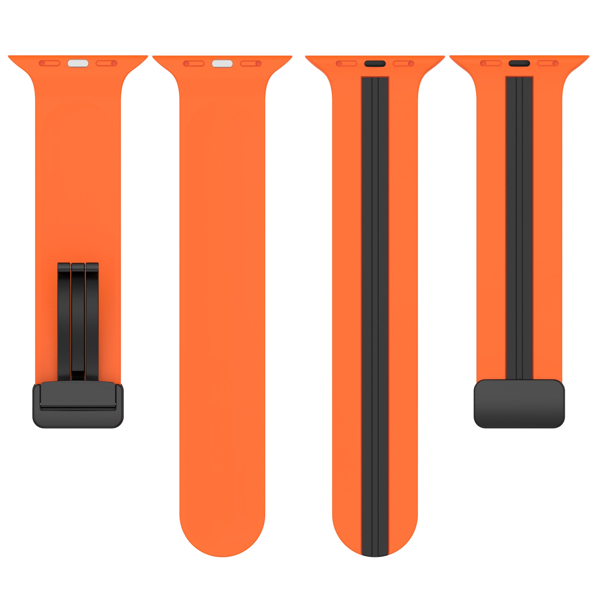 For Apple Watch Series 9 8 7 41mm 6 5 4 SE SE (2022) SE (2023) 40mm 3 2 1 38mm Bi-color Silicone Strap Magnetic Buckle Wrist Band