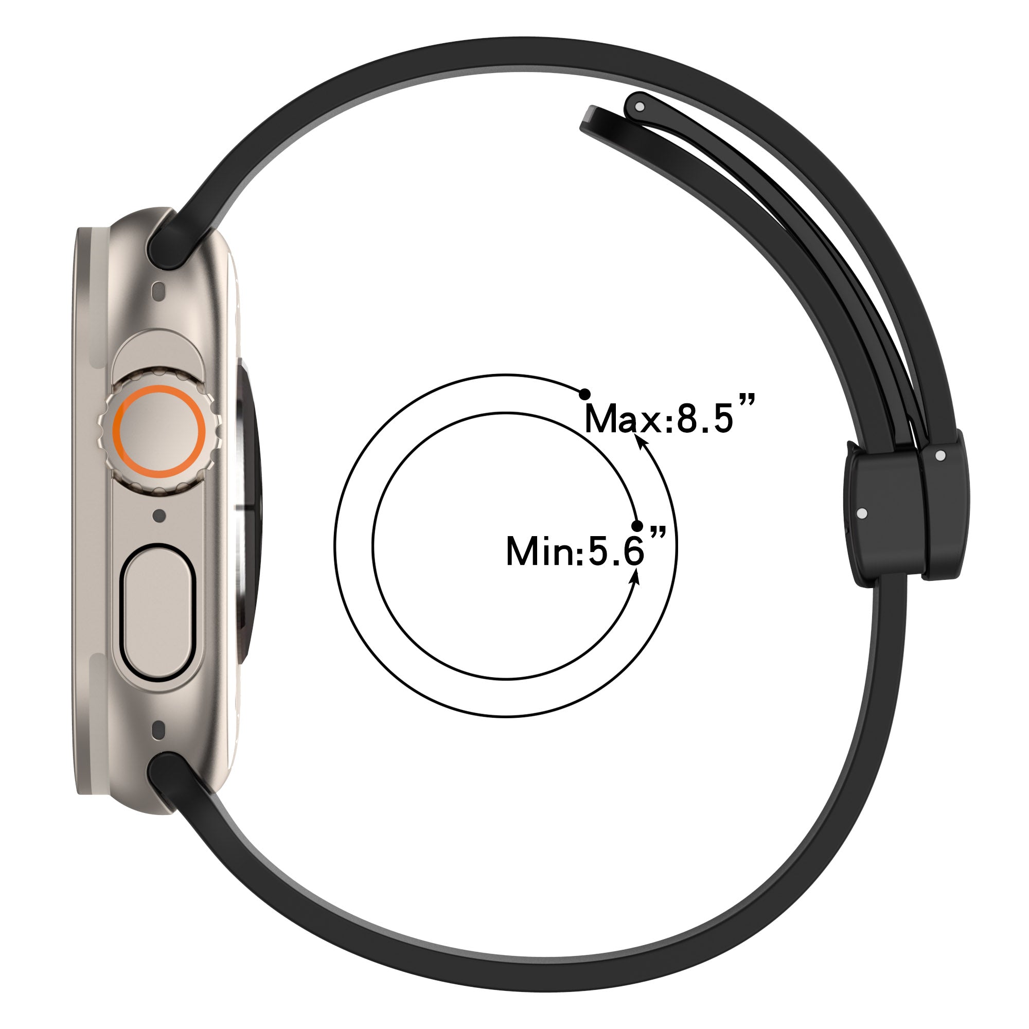 For Apple Watch Series 9 8 7 41mm 6 5 4 SE SE (2022) SE (2023) 40mm 3 2 1 38mm Bi-color Silicone Strap Magnetic Buckle Wrist Band