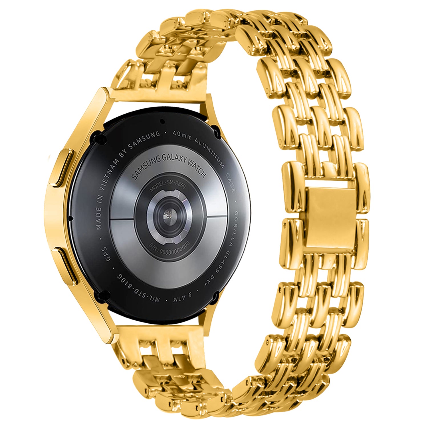 Stainless Steel Watch Band for Samsung Galaxy Watch4 Active 40mm 44mm Watch4 Classic 42mm 46mm 20mm Hollow 5 Beads Metal Strap