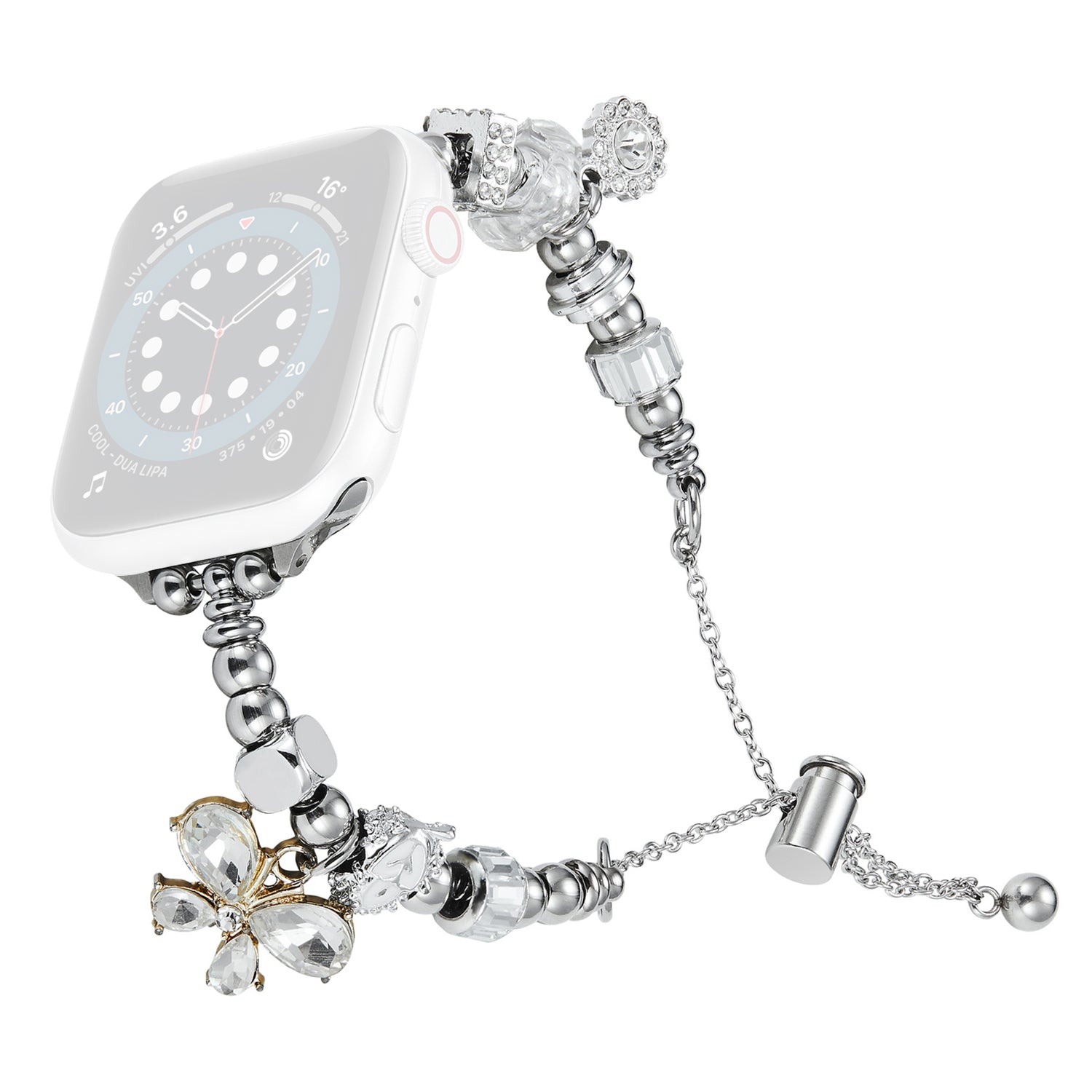 For Apple Watch Ultra Ultra 2 49mm Series 8 7 9 45mm 6 5 4 SE SE (2022) 44mm 3 2 1 42mm Metal Watch Strap Sliding Jewelry Wrist Band