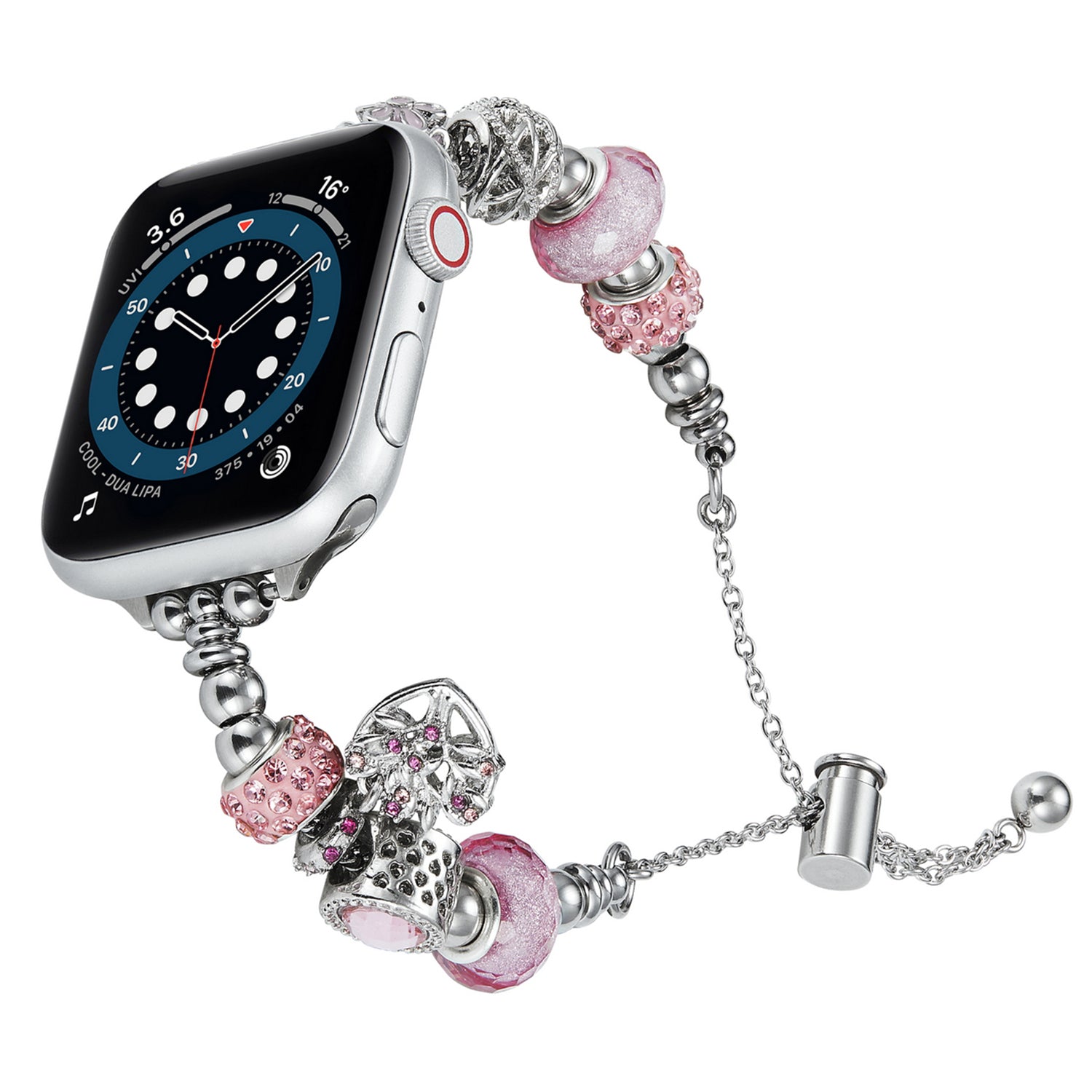 For Apple Watch Ultra Ultra 2 49mm Series 8 7 9 45mm 6 5 4 SE SE (2022) 44mm 3 2 1 42mm Metal Watch Strap Sliding Jewelry Wrist Band