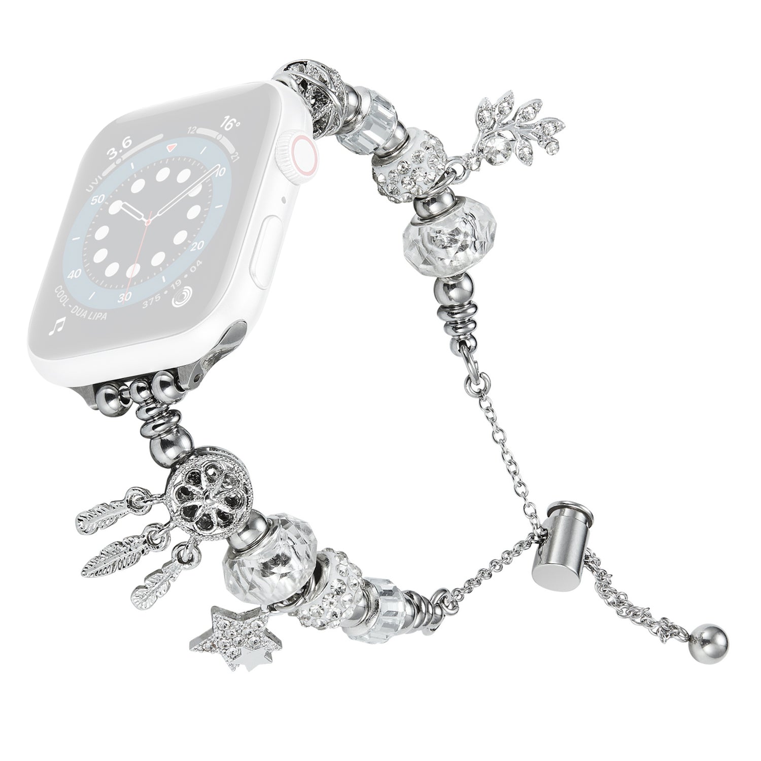 For Apple Watch Ultra Ultra 2 49mm Series 8 7 9 45mm 6 5 4 SE SE (2022) 44mm 3 2 1 42mm Metal Watch Strap Sliding Jewelry Wrist Band