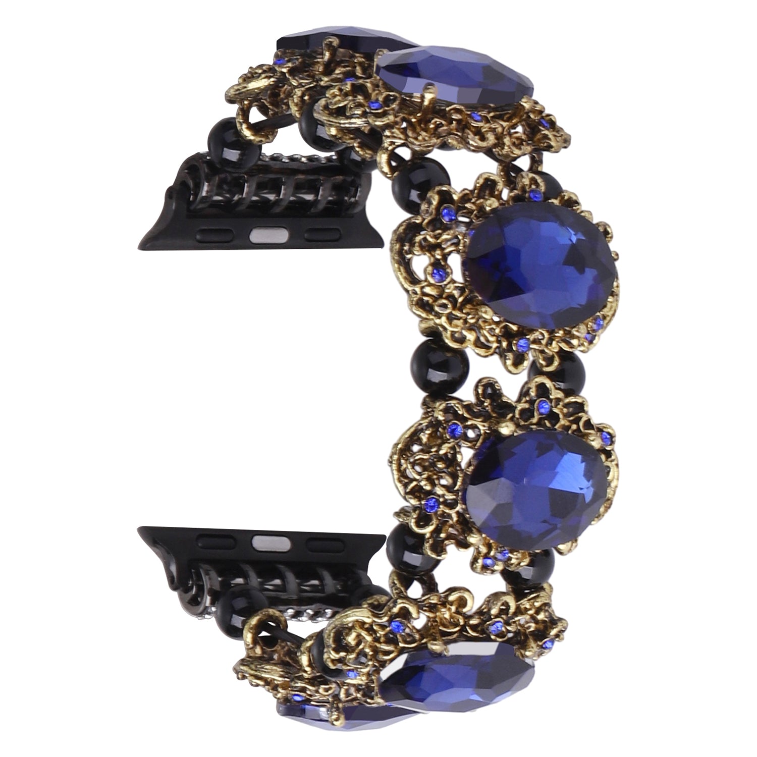 For Apple Watch Series 9 8 7 41mm 6 5 4 SE (2022) SE (2023) SE 40mm 3 2 1 38mm Beads Rhinestone Watch Strap Replacement Watchband