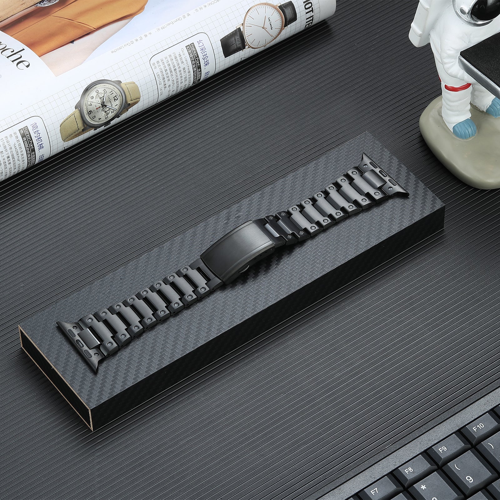 For Apple Watch Series 9 8 7 41mm 6 5 4 SE (2022) SE (2023) SE 40mm 3 2 1 38mm Replacement Wrist Band Titanium Steel Watch Strap