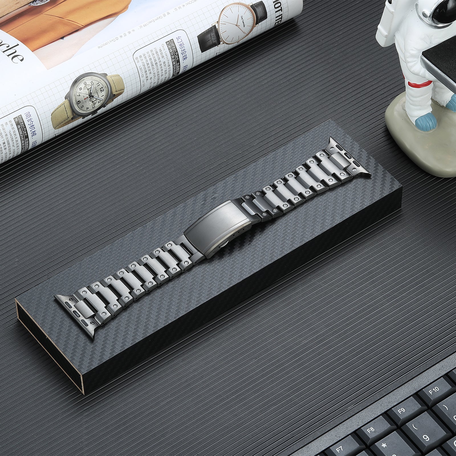 For Apple Watch Ultra Ultra 2 49mm Series 8 7 9 45mm 6 5 4 SE SE (2022) 44mm 3 2 1 42mm Titanium Steel Watch Band Replacement Strap