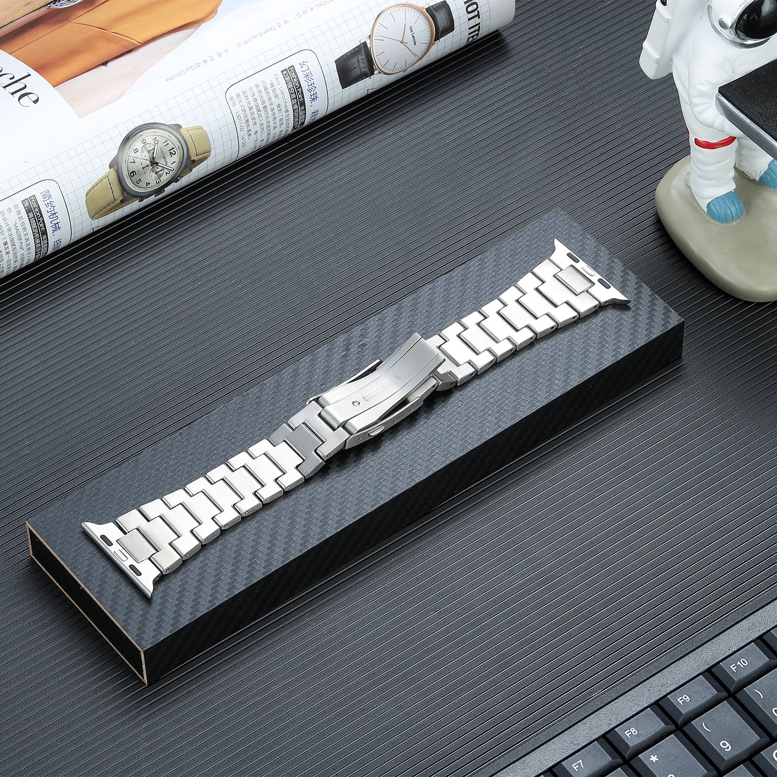 For Apple Watch Ultra Ultra 2 49mm Series 8 7 9 45mm 6 5 4 SE SE (2022) 44mm 3 2 1 42mm Titanium Steel Watch Band Replacement Strap