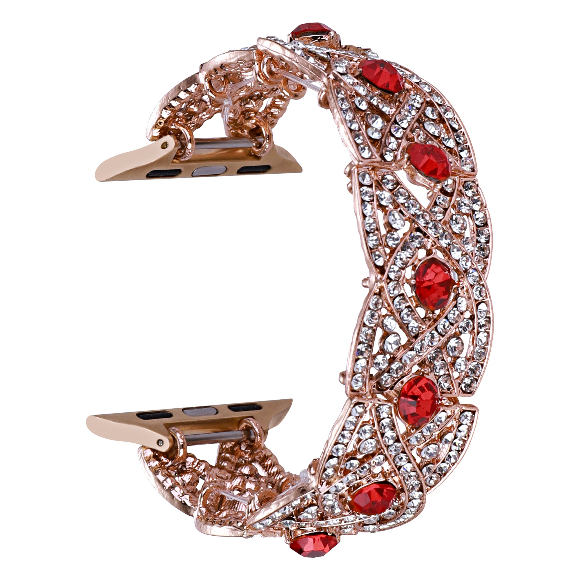 Metal Strap for Apple Watch Ultra Ultra 2 49mm Series 8 7 9 45mm Series 6 5 4 SE (2022) SE 44mm Series 3 2 1 42mm Rhinestone Decor Crossover Design Watchband