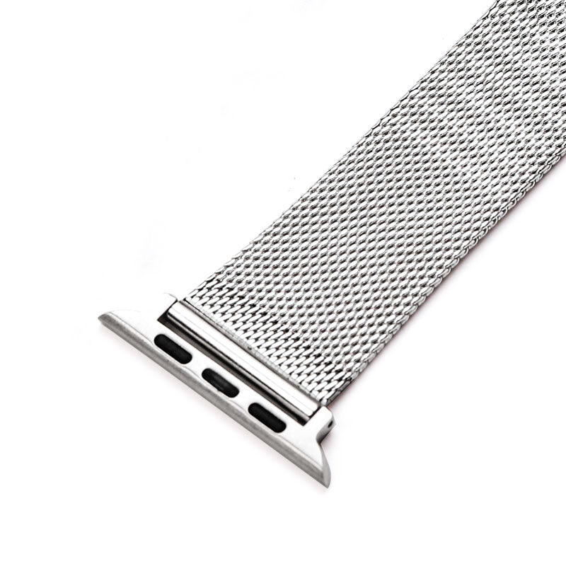For Apple Watch Ultra Ultra 2 49mm Series 8 7 9 45mm Series 6 5 4 SE (2022) SE 44mm Series 3 2 1 42mm Fine Mesh Milanese Metal Wrist Band with Folding Clasp