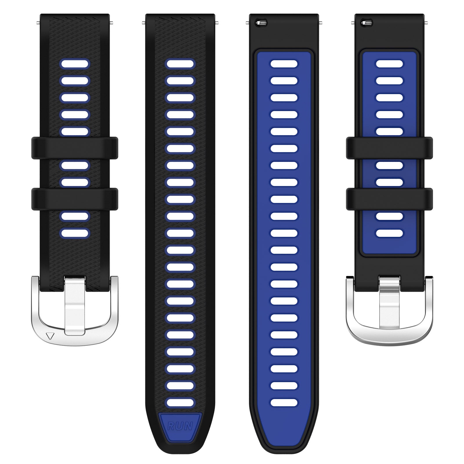 For Huami Amazfit GTR Mini Bip 3 Bip 3 Pro Silicone Watch Band 20mm Cross Stripe Dual-color Strap