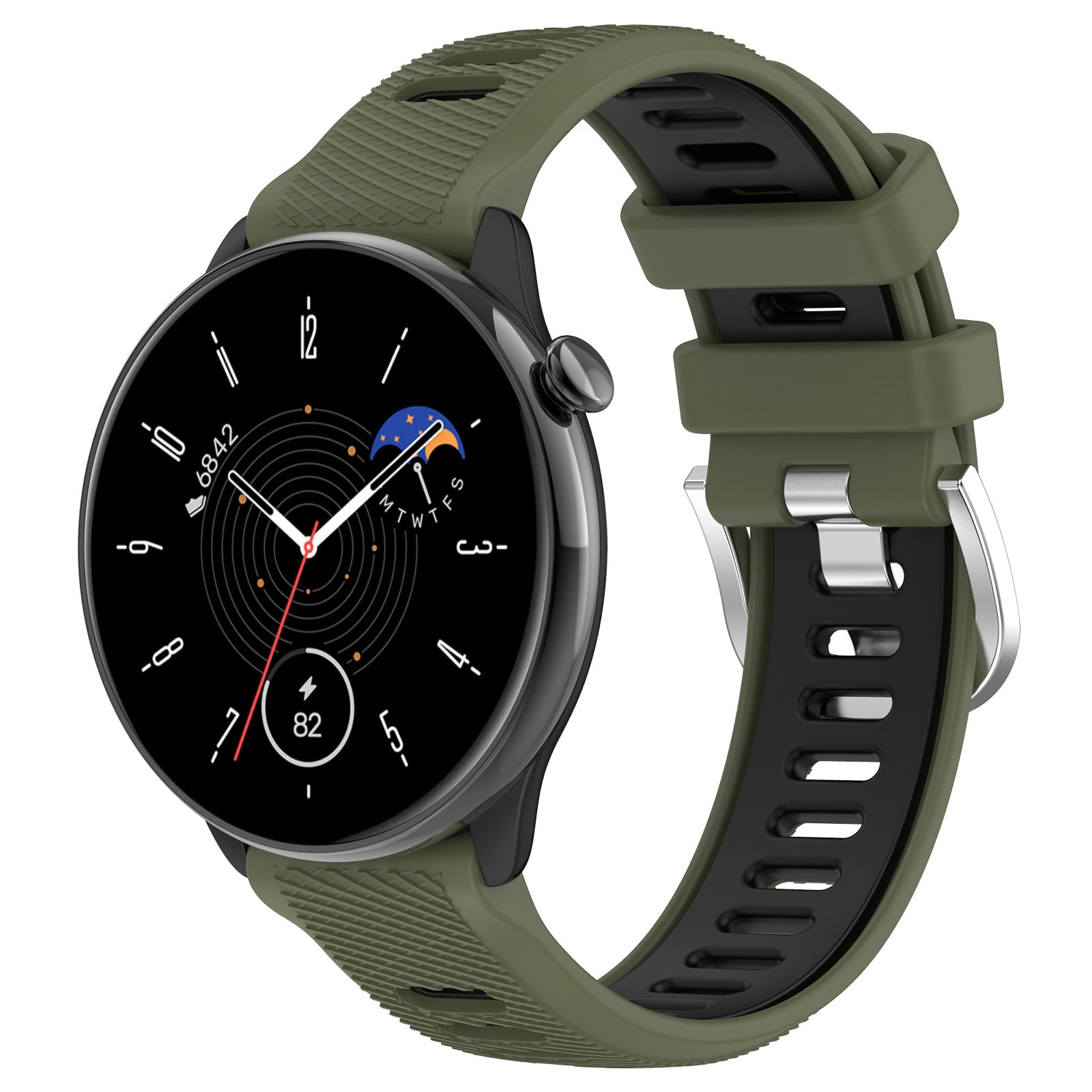 For Huami Amazfit GTR Mini Bip 3 Bip 3 Pro Silicone Watch Band 20mm Cross Stripe Dual-color Strap