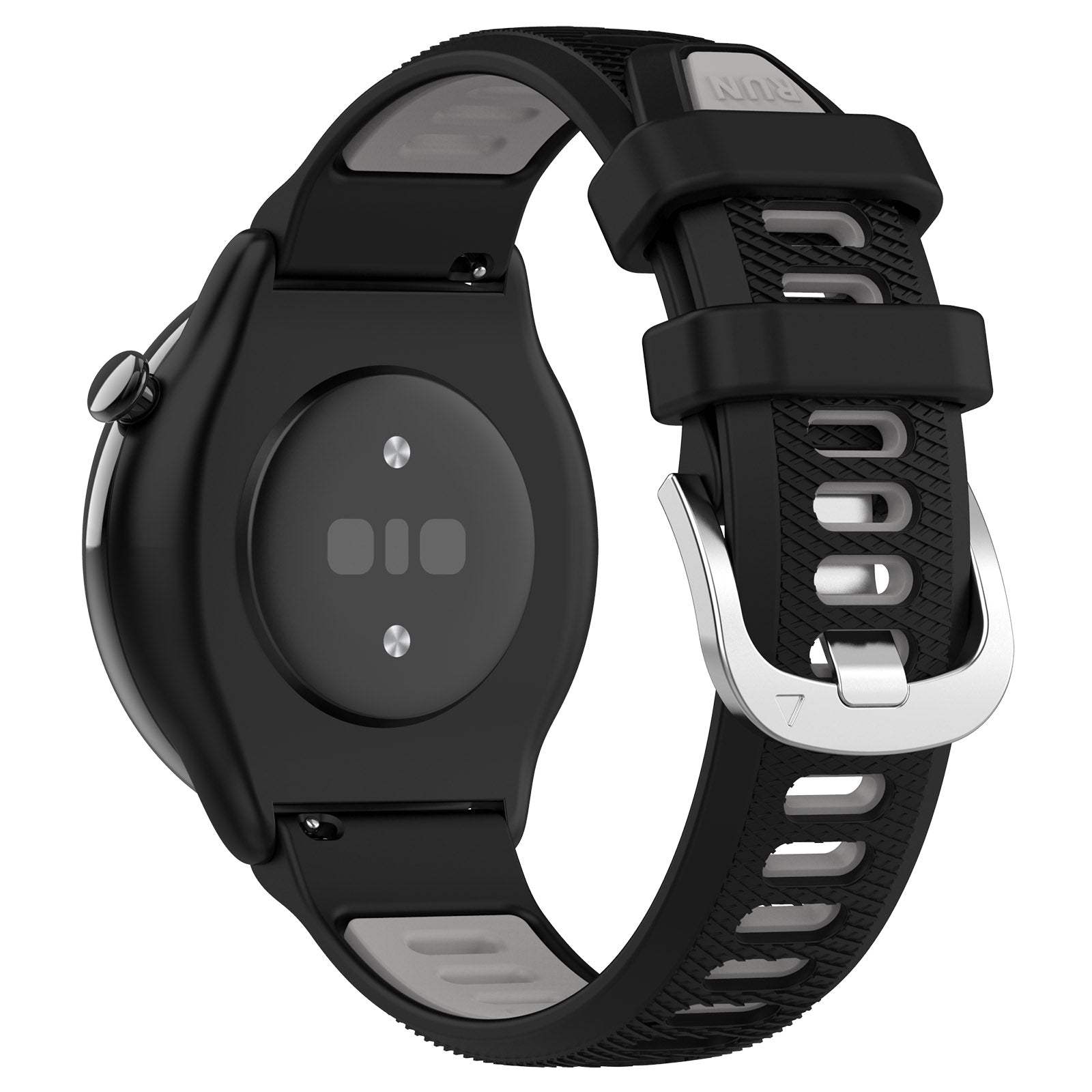 22mm Watch Band for Garmin Forerunner 265 Honor Watch GS 3i Silicone Cross Stripe Dual-color Strap Replacement