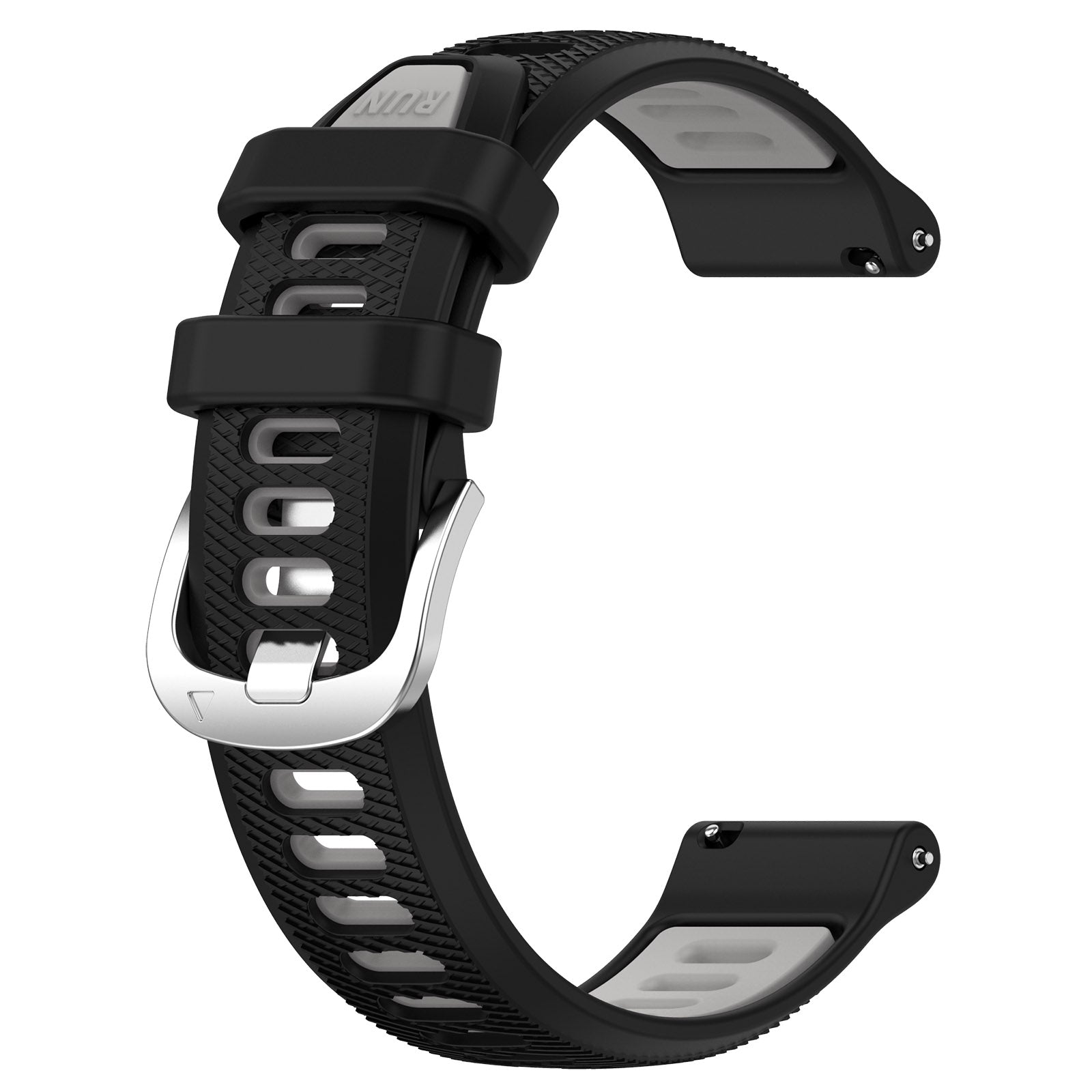 22mm Watch Band for Garmin Forerunner 265 Honor Watch GS 3i Silicone Cross Stripe Dual-color Strap Replacement