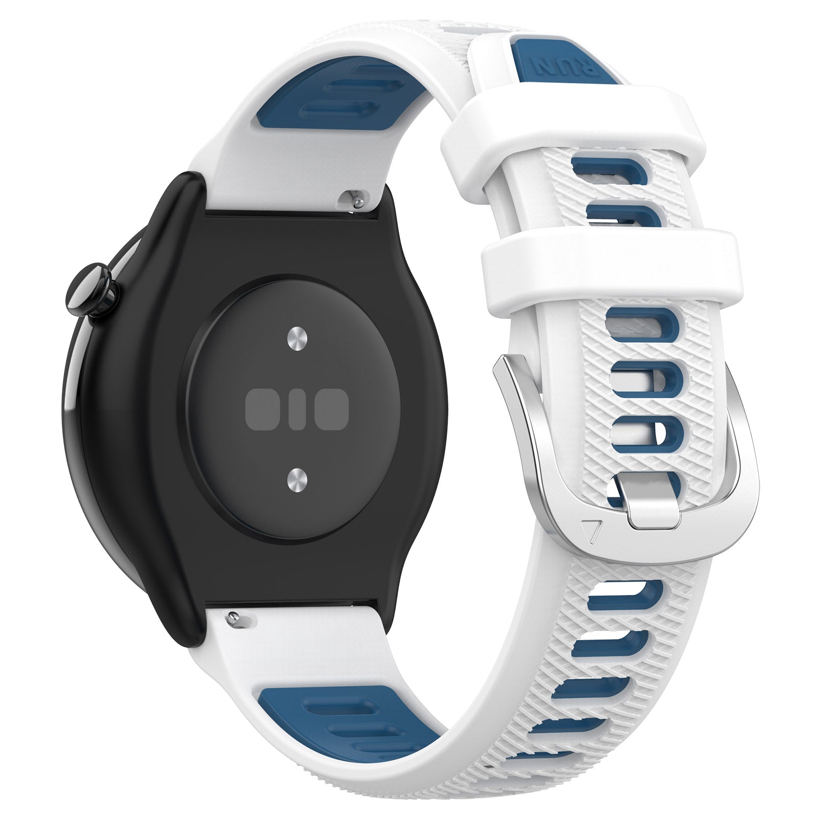 22mm Watch Band for Garmin Forerunner 265 Honor Watch GS 3i Silicone Cross Stripe Dual-color Strap Replacement