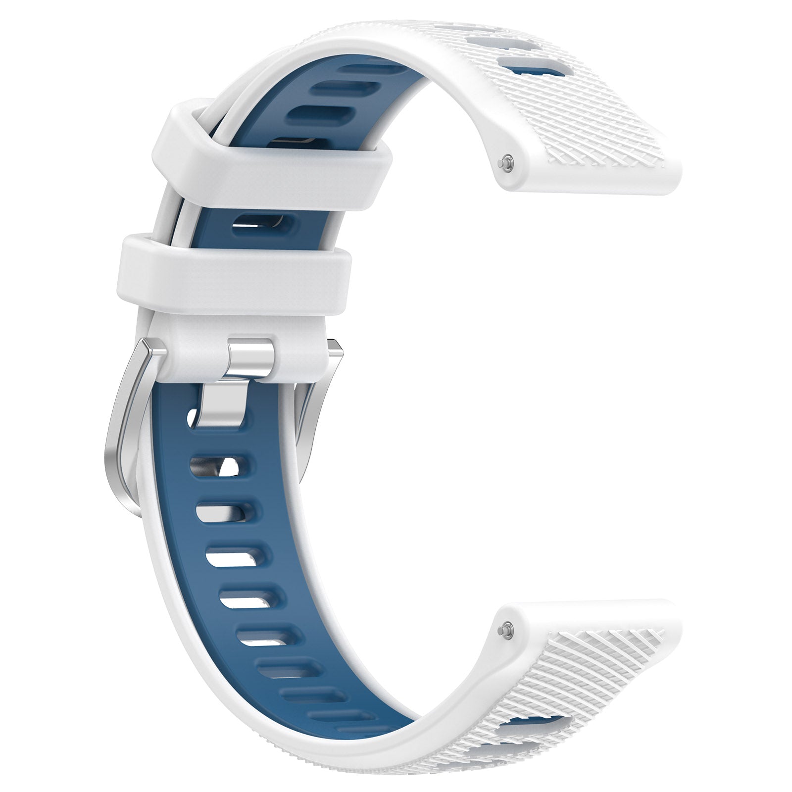 22mm Watch Band for Garmin Forerunner 265 Honor Watch GS 3i Silicone Cross Stripe Dual-color Strap Replacement