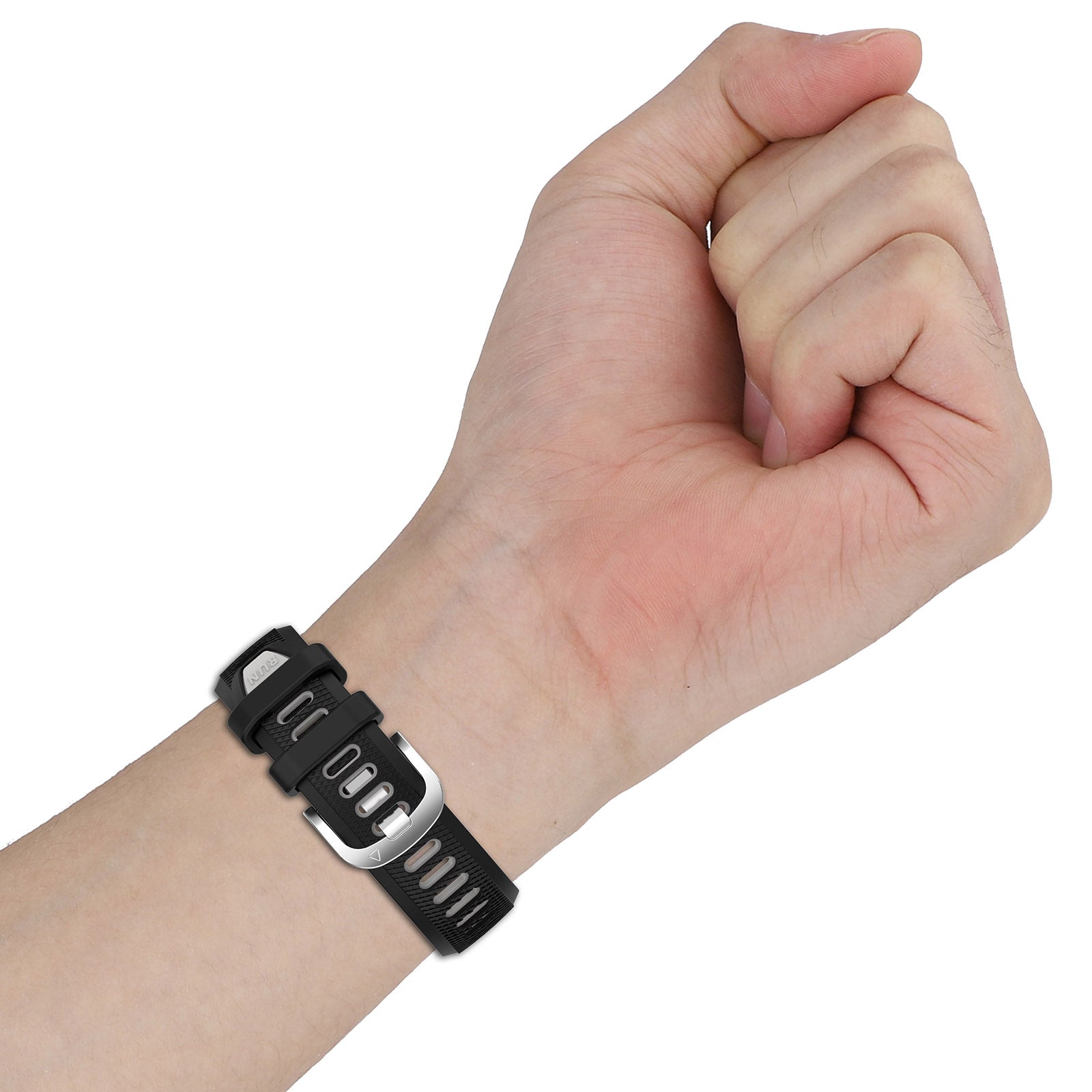 22mm Watch Band for Garmin Forerunner 265 Honor Watch GS 3i Silicone Cross Stripe Dual-color Strap Replacement