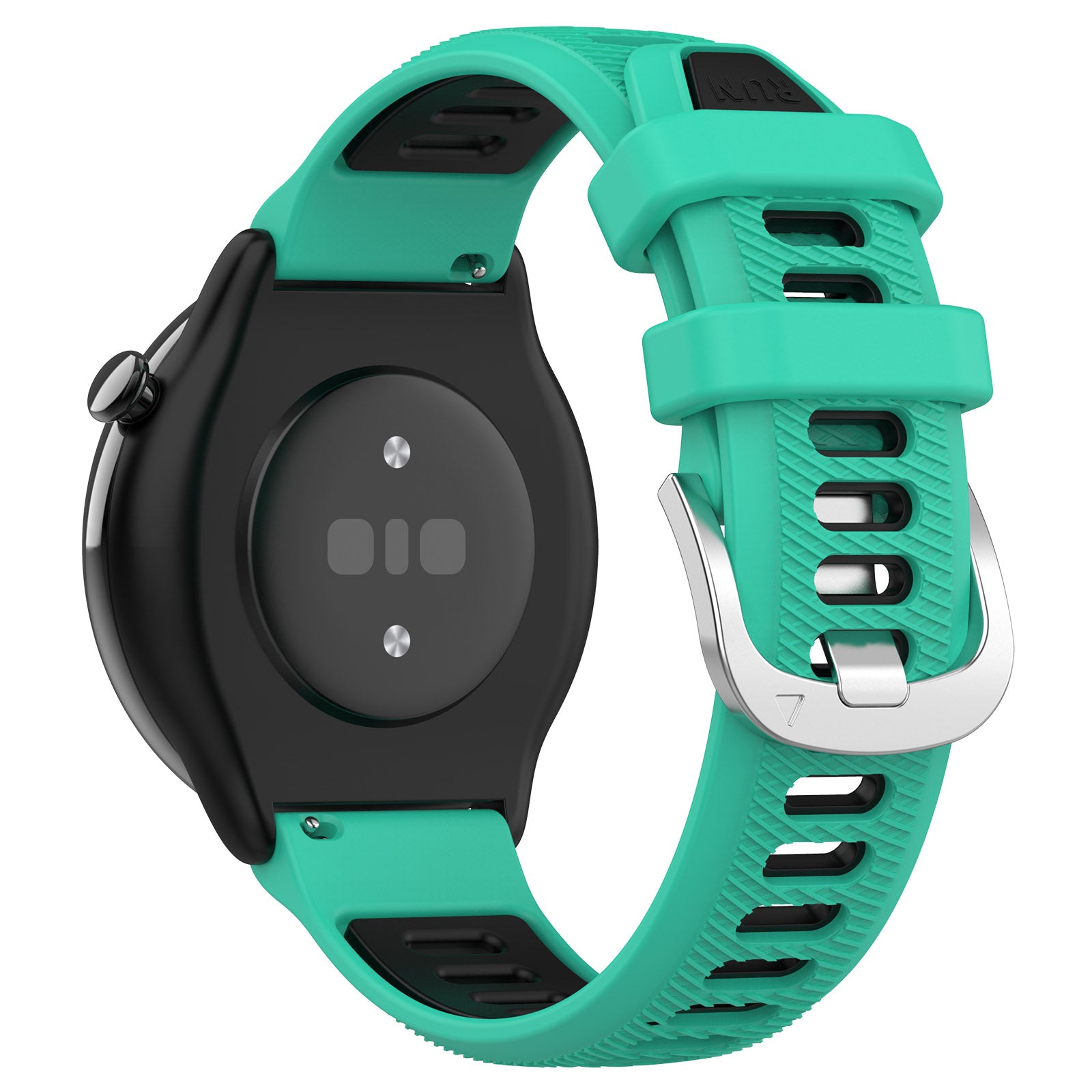 22mm Watch Band for Garmin Forerunner 265 Honor Watch GS 3i Silicone Cross Stripe Dual-color Strap Replacement
