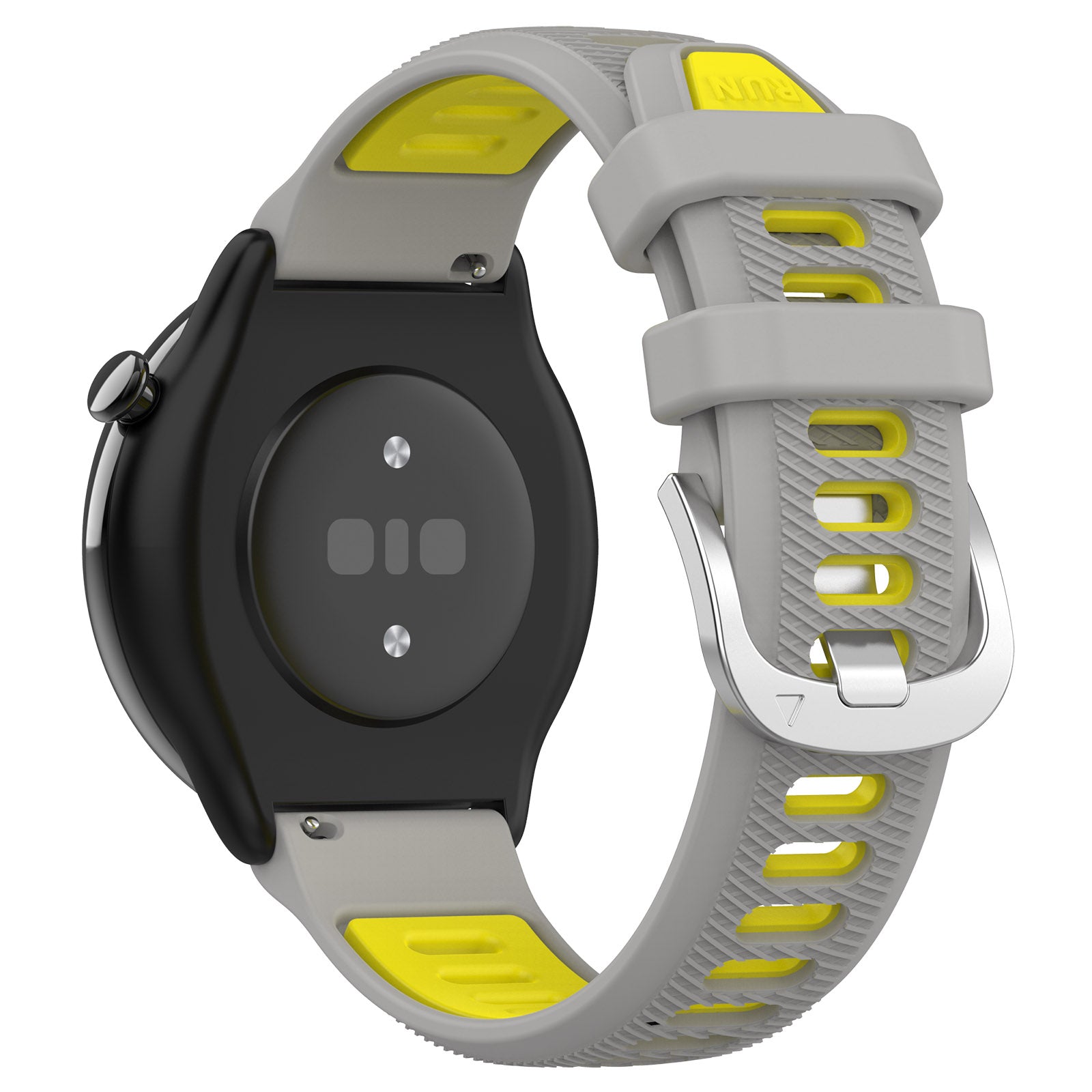 22mm Watch Band for Garmin Forerunner 265 Honor Watch GS 3i Silicone Cross Stripe Dual-color Strap Replacement
